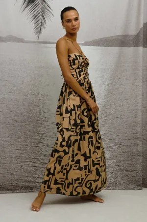 SILVIA DRESS - SANTORINI SAND Rails