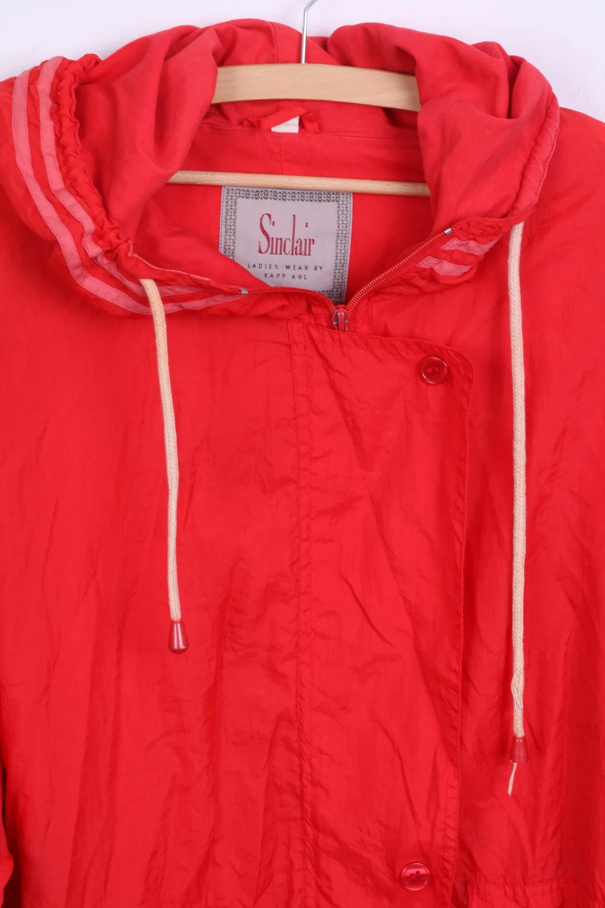 Sinclair Mens 34/36 XL Jacket Red Nylon Waterproof Hood Sport