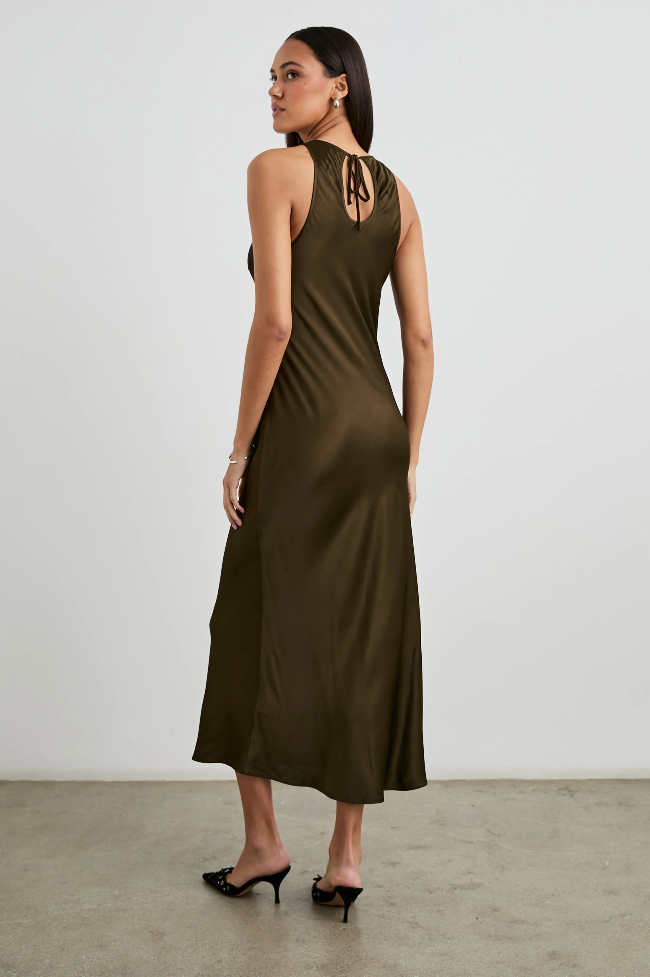 SOLENE DRESS - DARK MOSS Rails