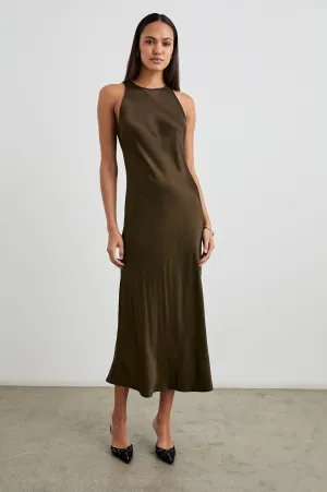 SOLENE DRESS - DARK MOSS Rails
