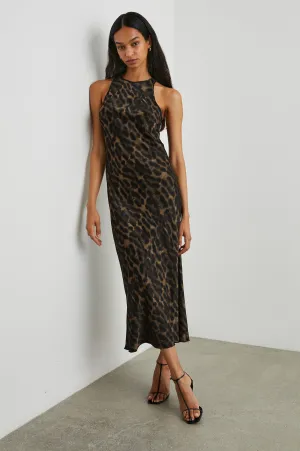 SOLENE DRESS - UMBER LEOPARD Rails