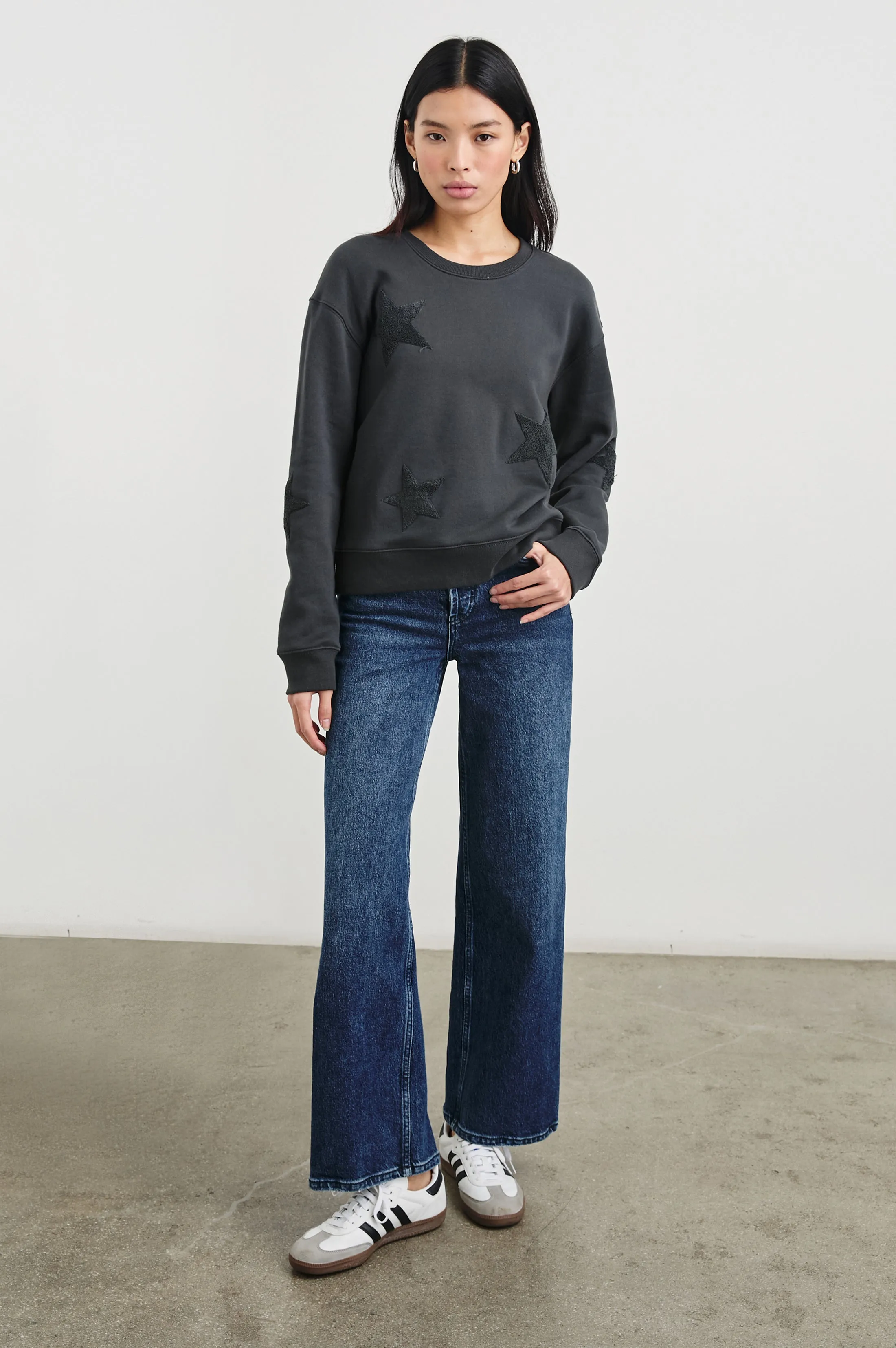 SONIA SWEATSHIRT - WASHED BLACK Rails