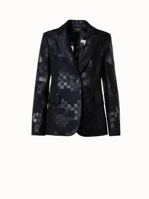 Square Jacquard Jacket Akris