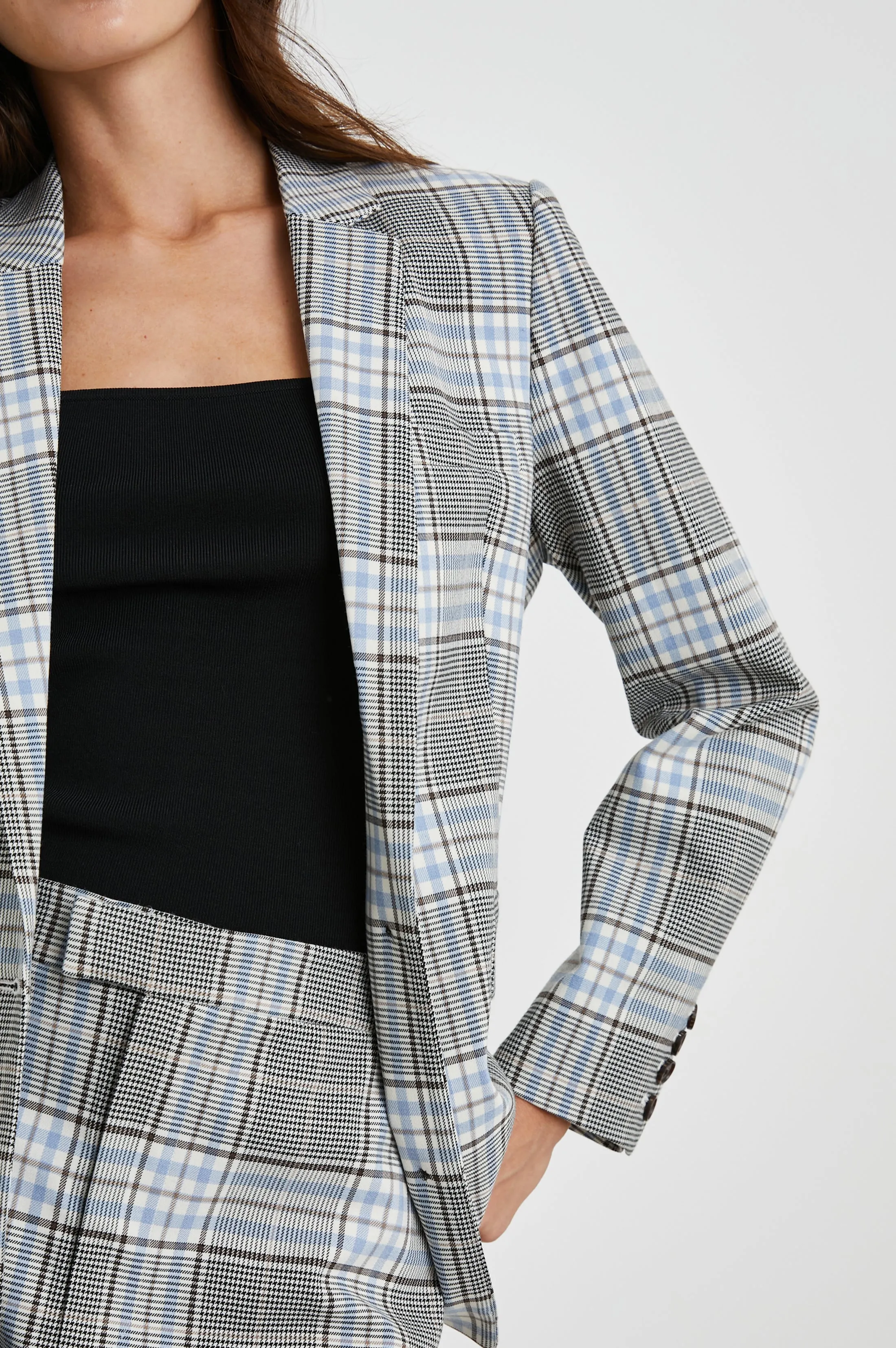 STANTON BLAZER - COCOA SKY CHECK Rails