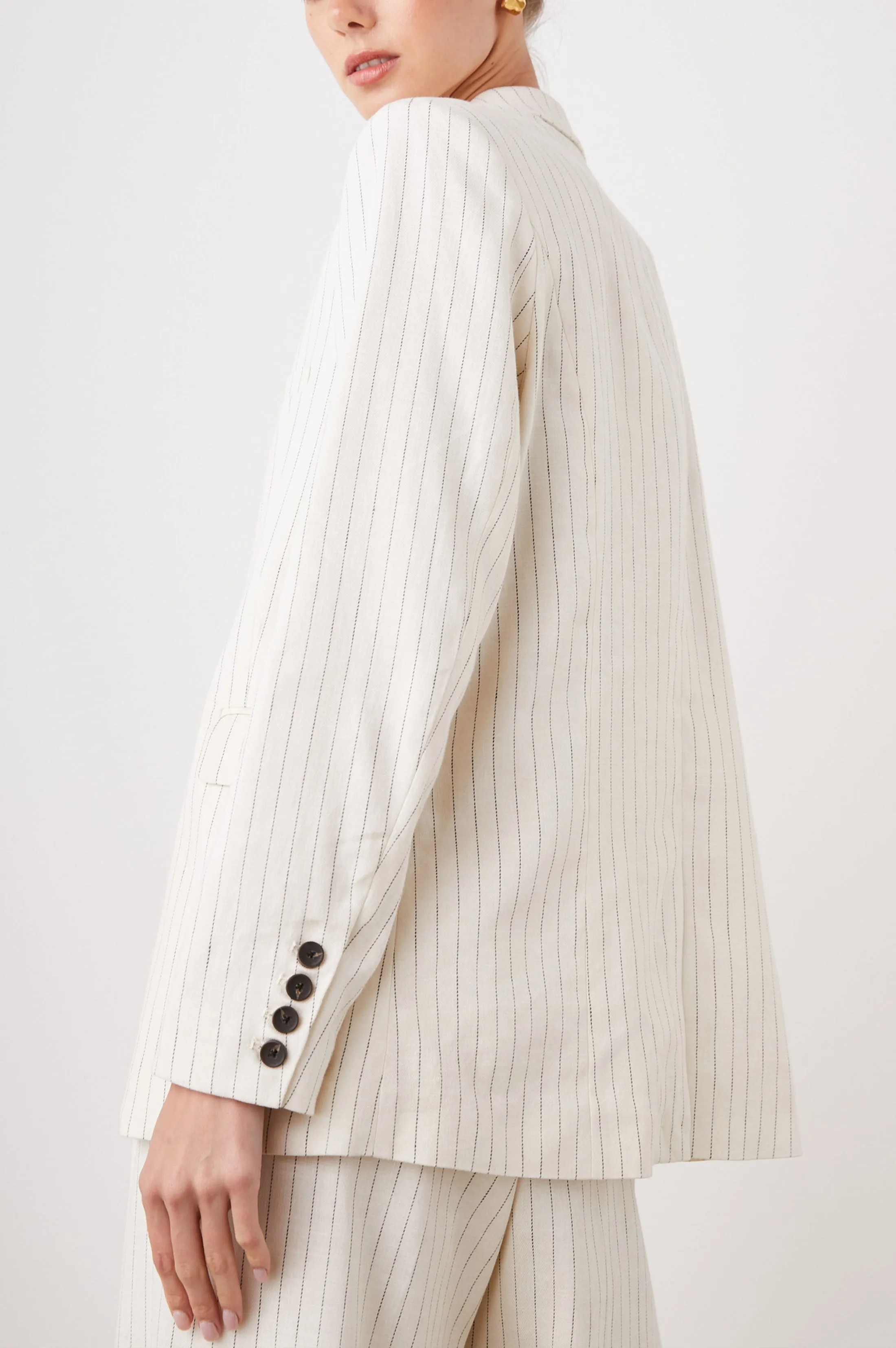 STANTON BLAZER - IVORY PINSTRIPE Rails