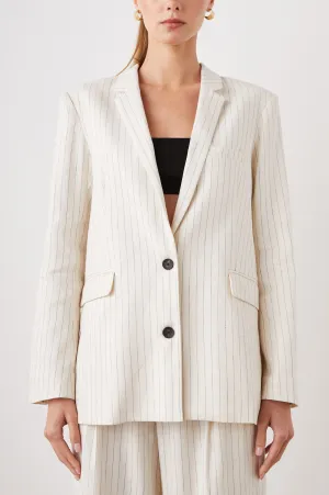 STANTON BLAZER - IVORY PINSTRIPE Rails