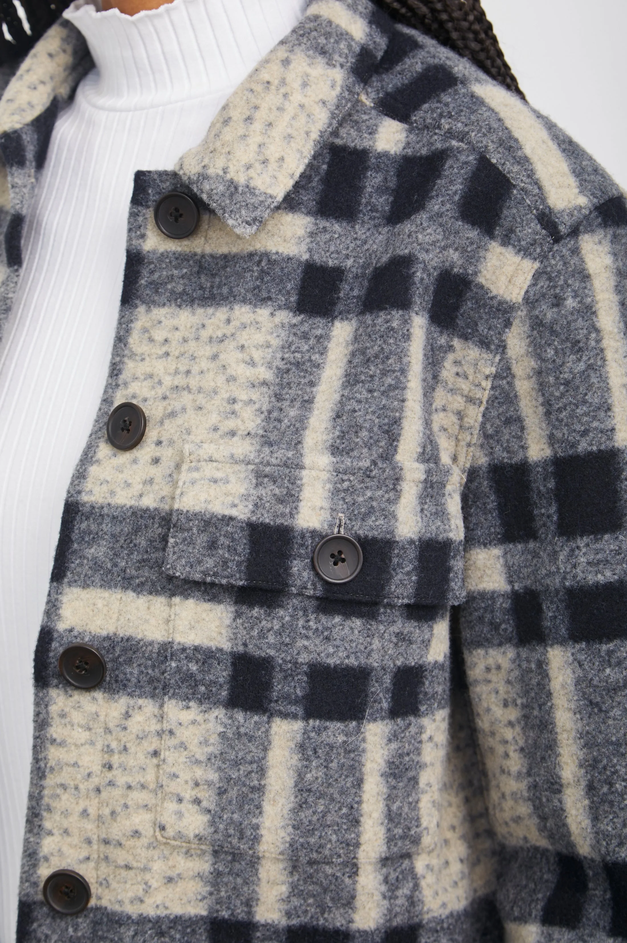 STEFFI JACKET - TAN PACIFIC CHECK Rails