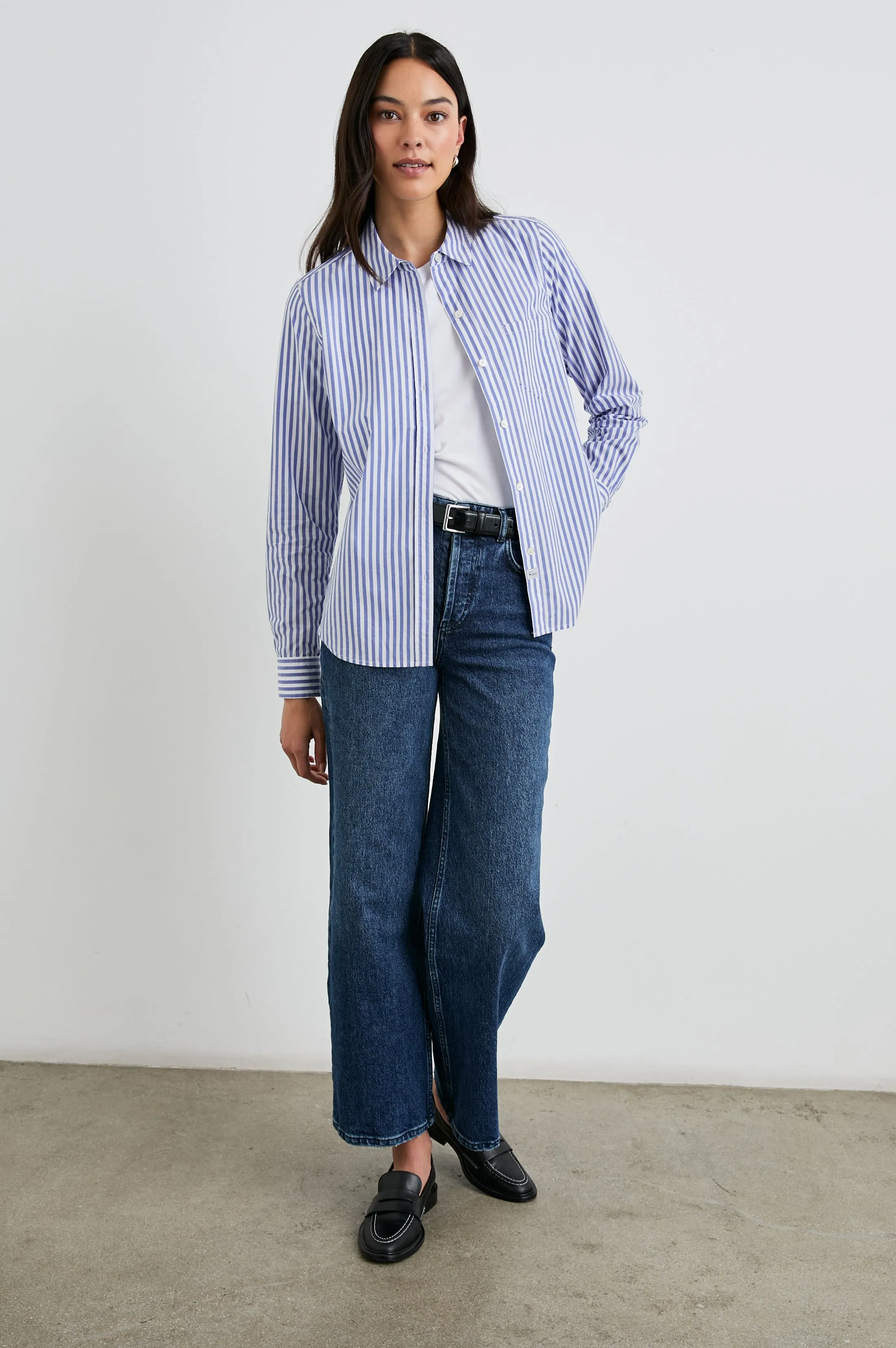 STINA SHIRT - MARINER WHITE STRIPE Rails