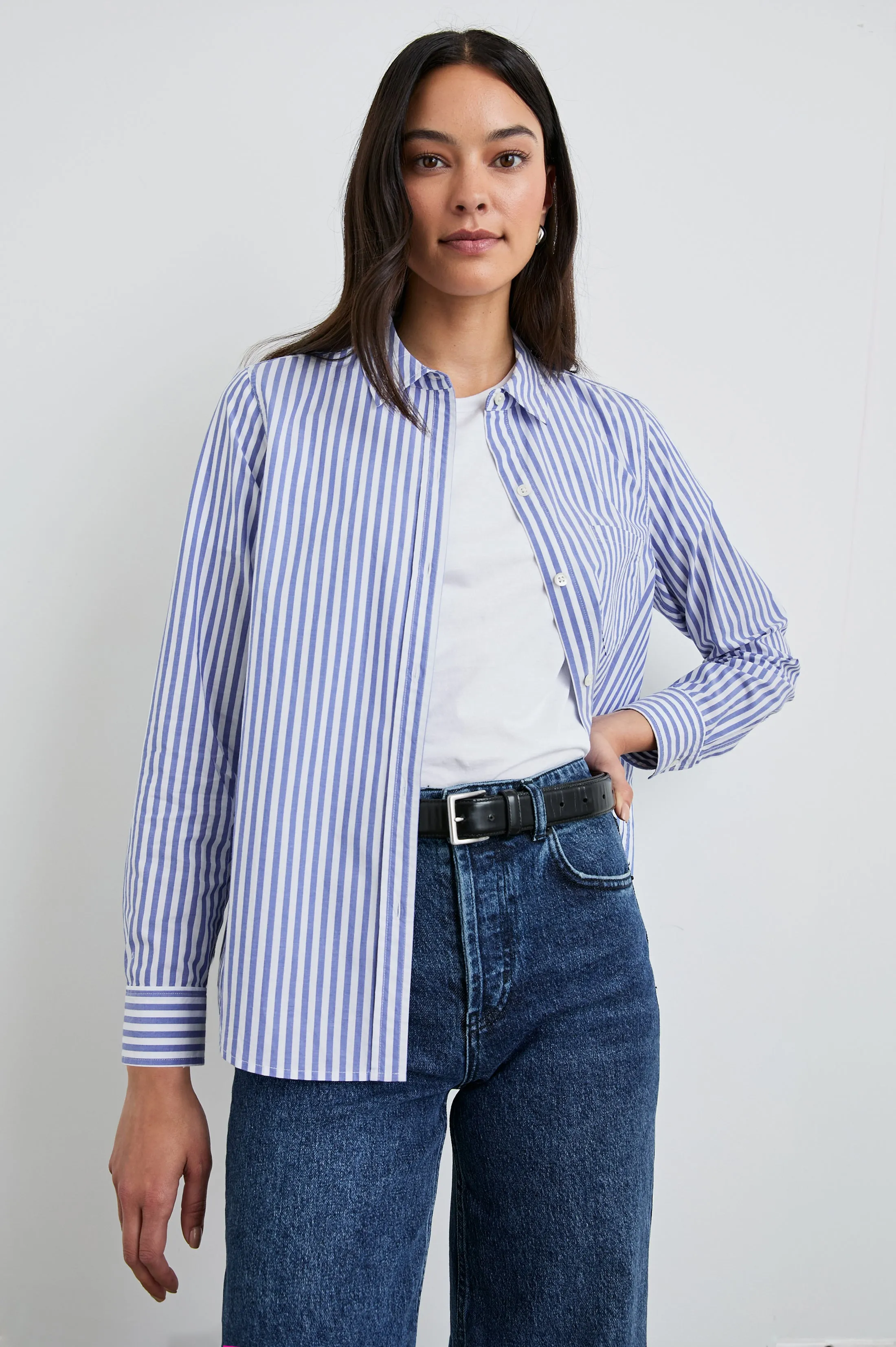 STINA SHIRT - MARINER WHITE STRIPE Rails