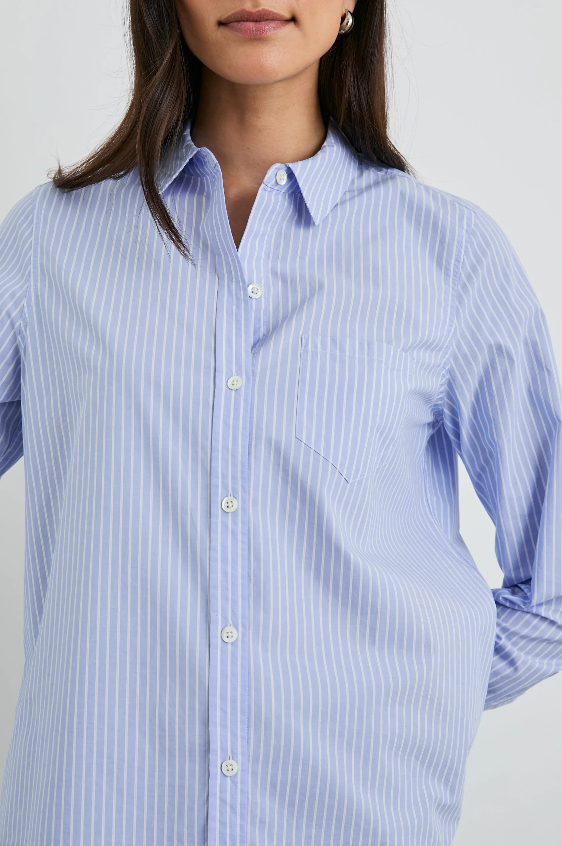 STINA SHIRT - OXFORD WHITE STRIPE Rails