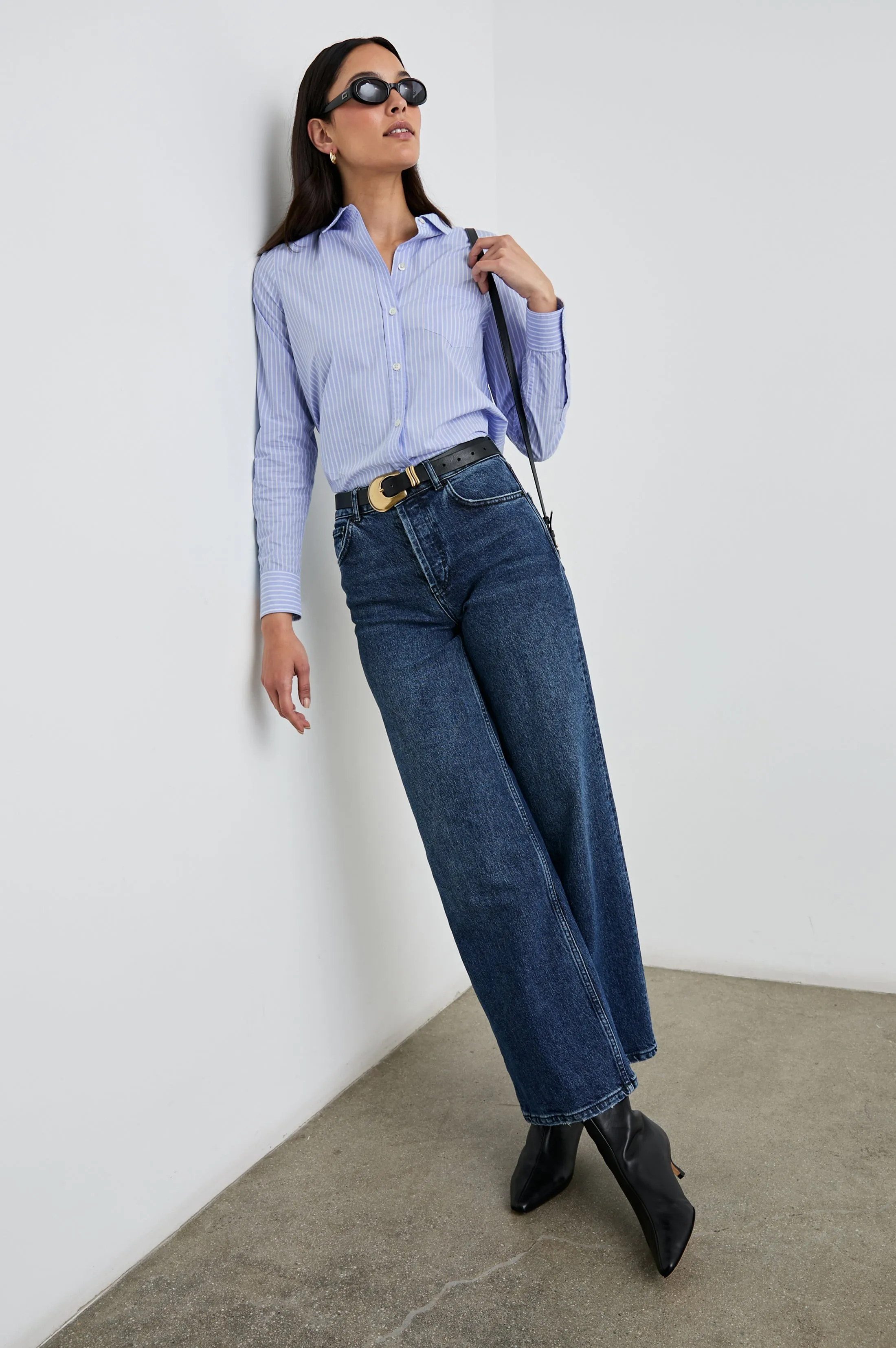 STINA SHIRT - OXFORD WHITE STRIPE Rails
