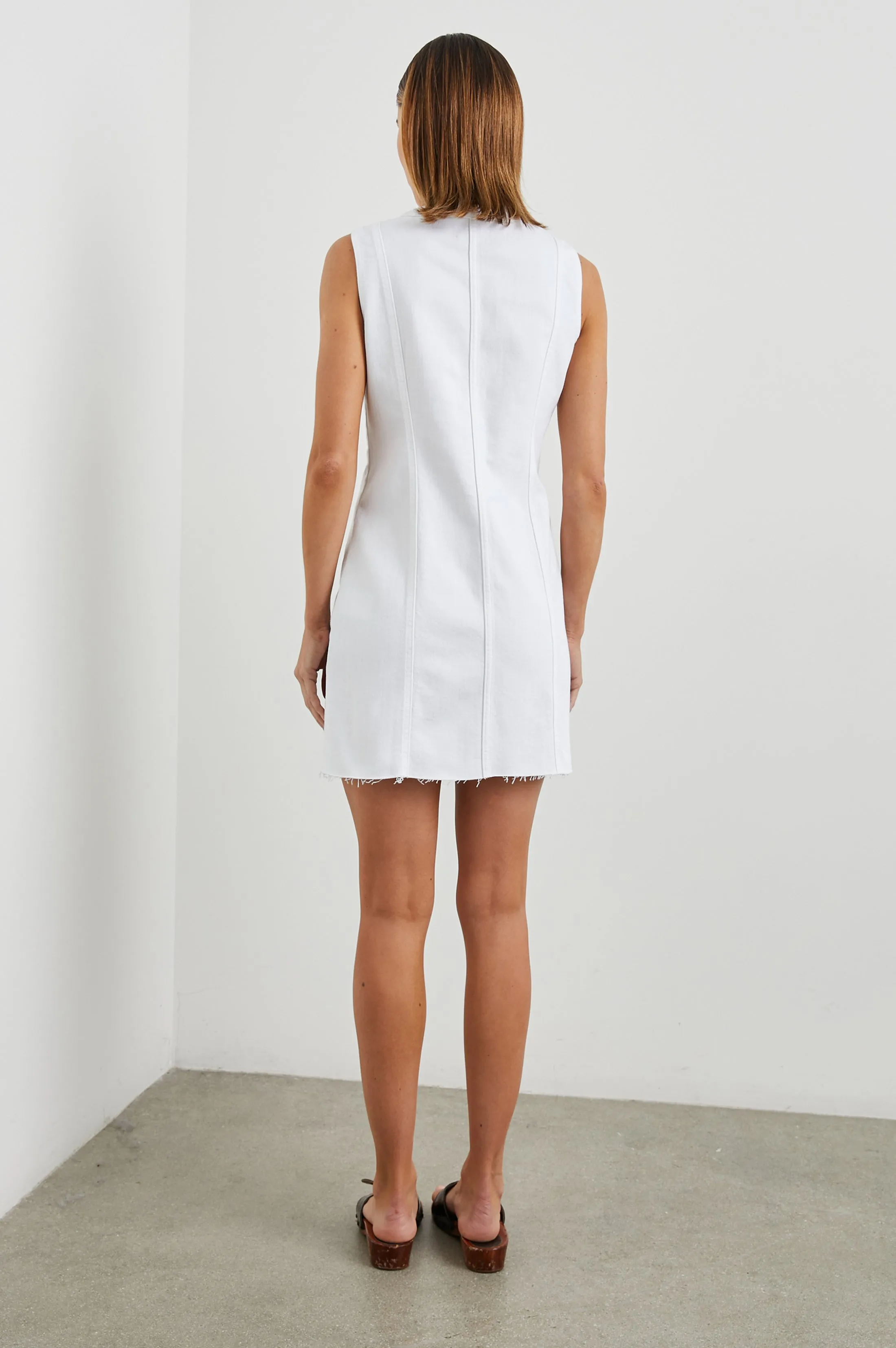 STRAND DRESS - SALT WHITE Rails