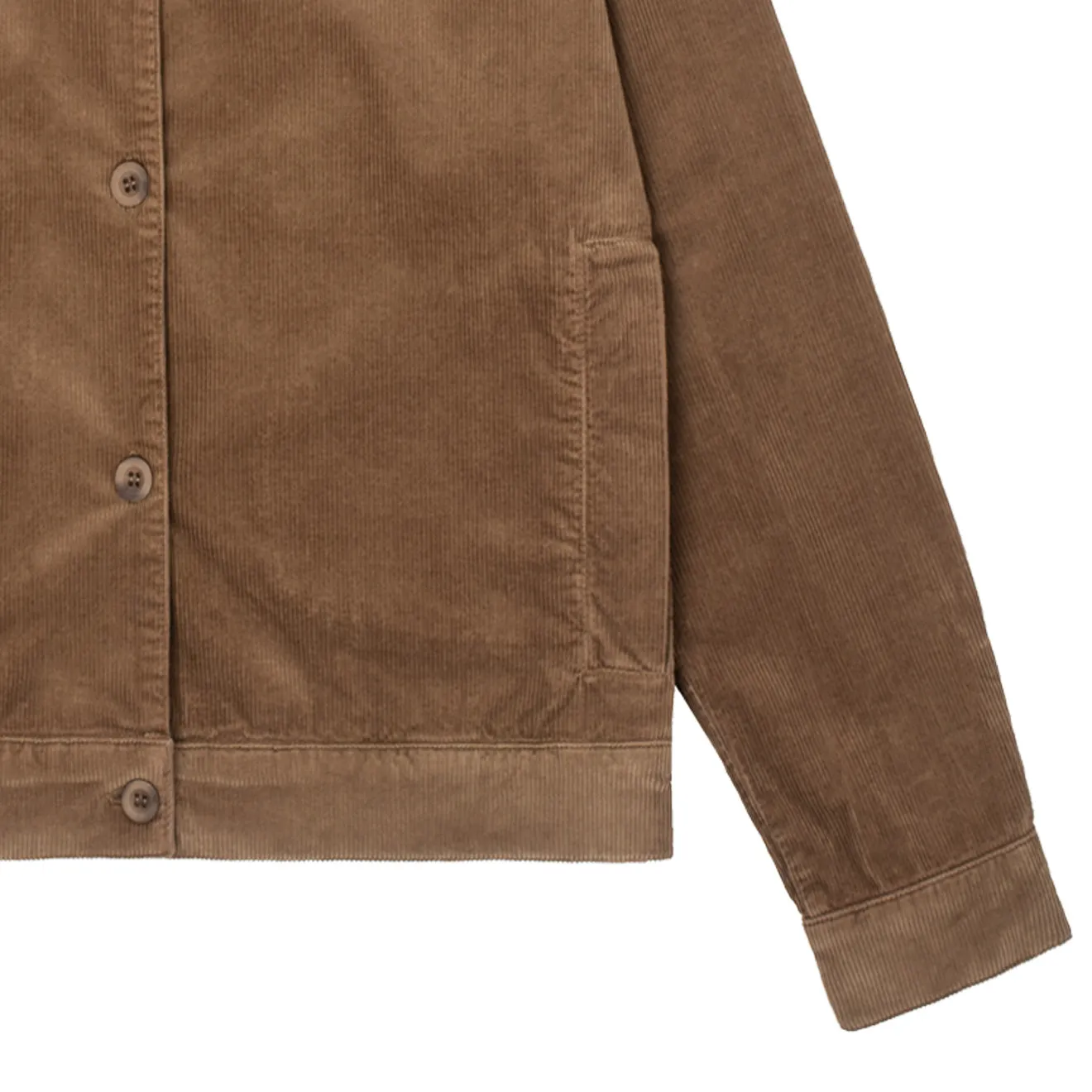 Sunspel Womens Corduroy Boxy Jacket Dark Camel