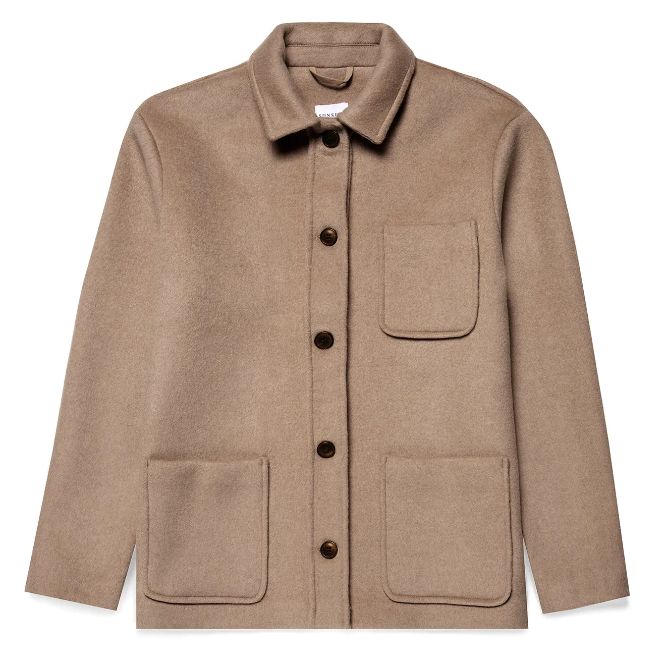 Sunspel Womens Twin Pocket Jacket Light Camel