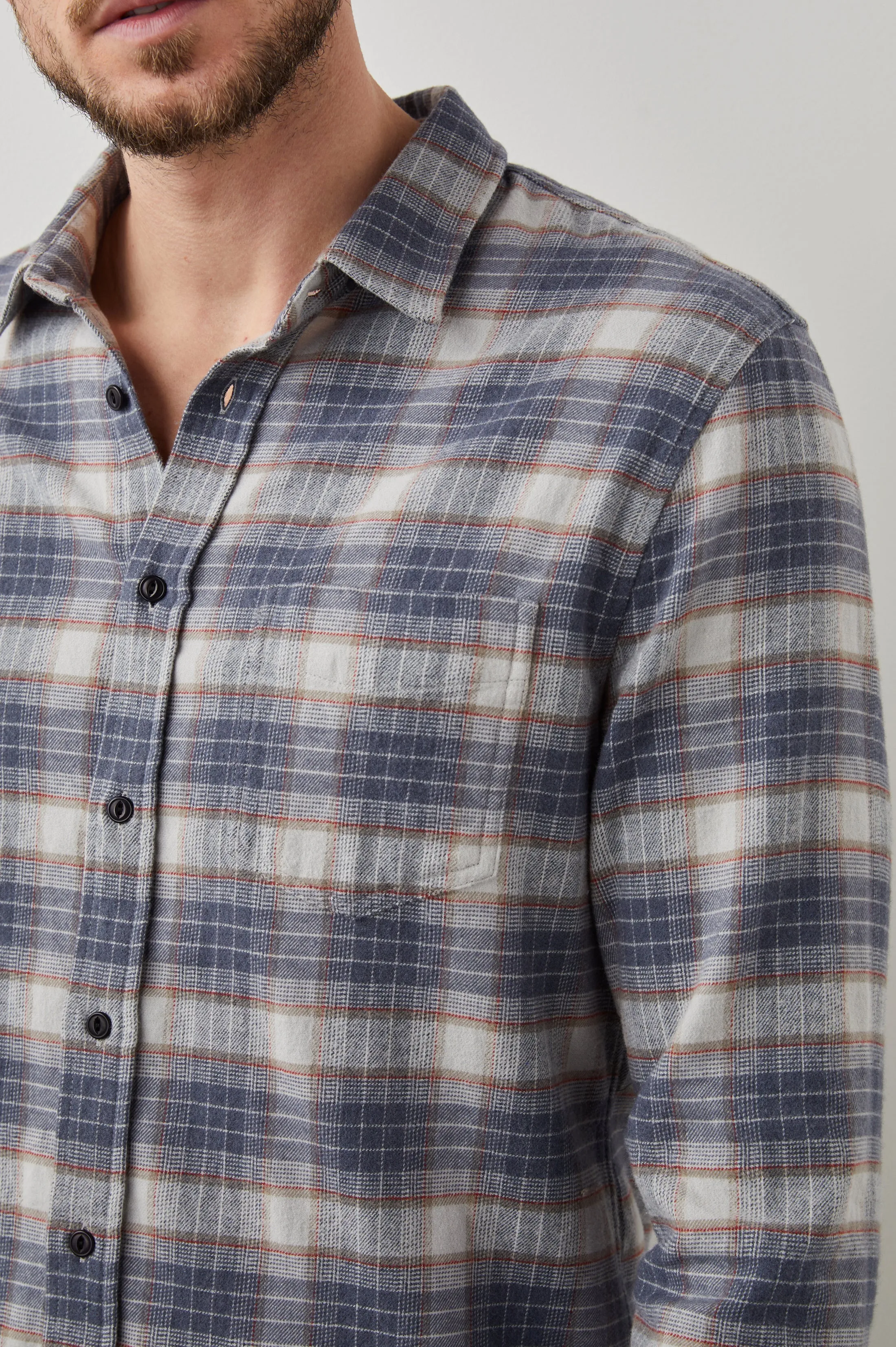 SUSSEX SHIRT - ARROWROOT FLINT MELANGE Rails