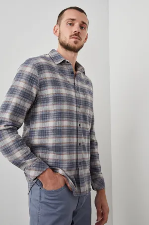 SUSSEX SHIRT - ARROWROOT FLINT MELANGE Rails