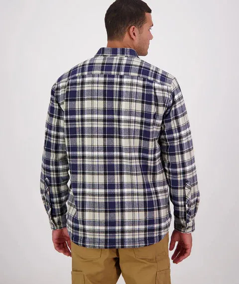Swanndri - Morven Sherpa Shirt/Jacket - Check - Navy/Grey Horizon