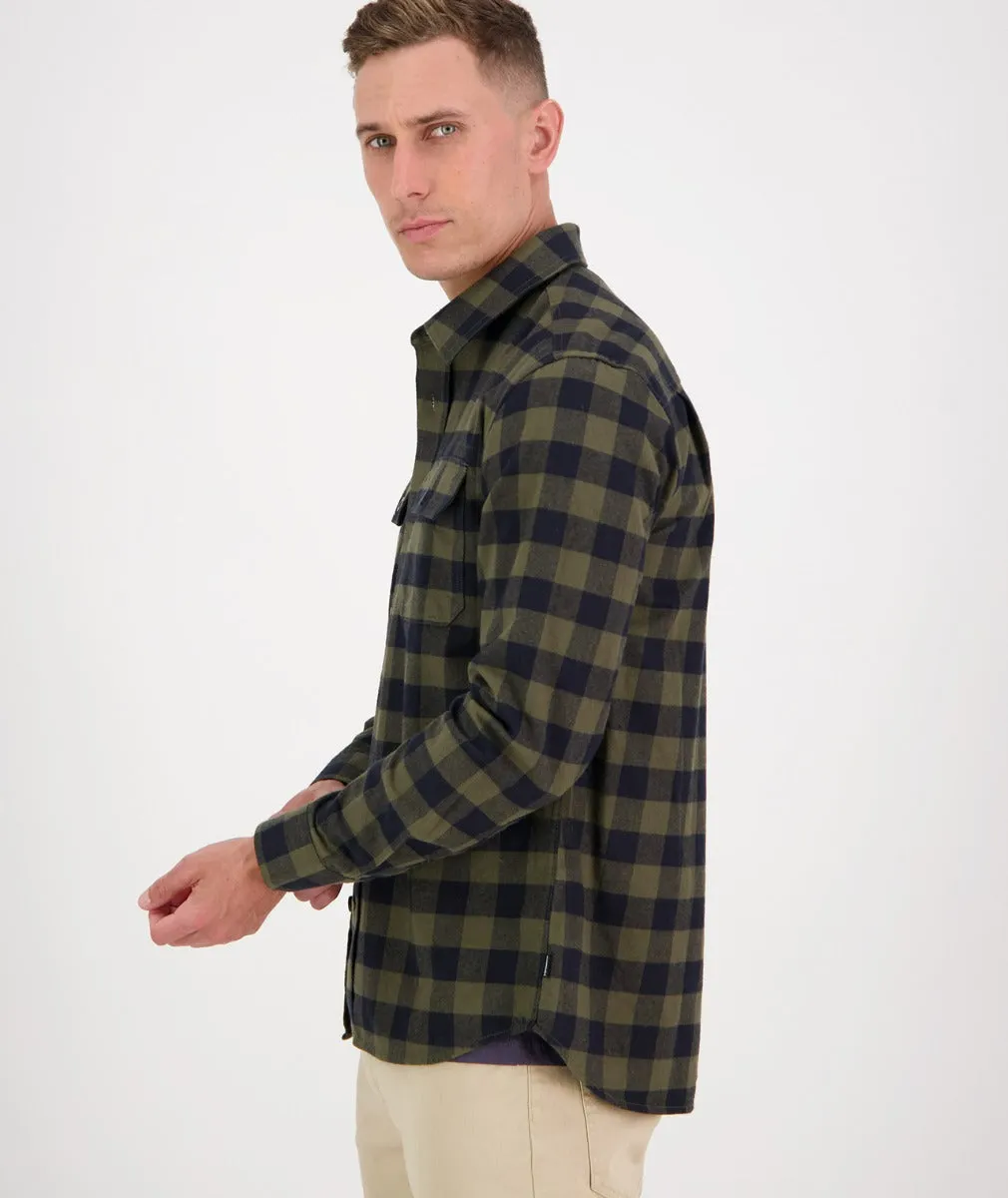 Swanndri - Taranaki Tailor Shirt - Olive Navy