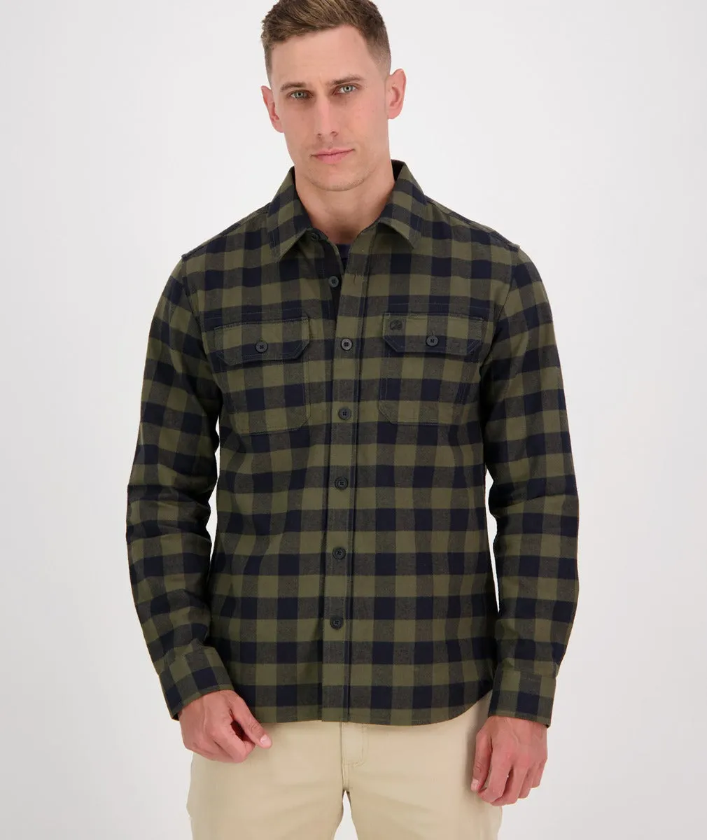 Swanndri - Taranaki Tailor Shirt - Olive Navy
