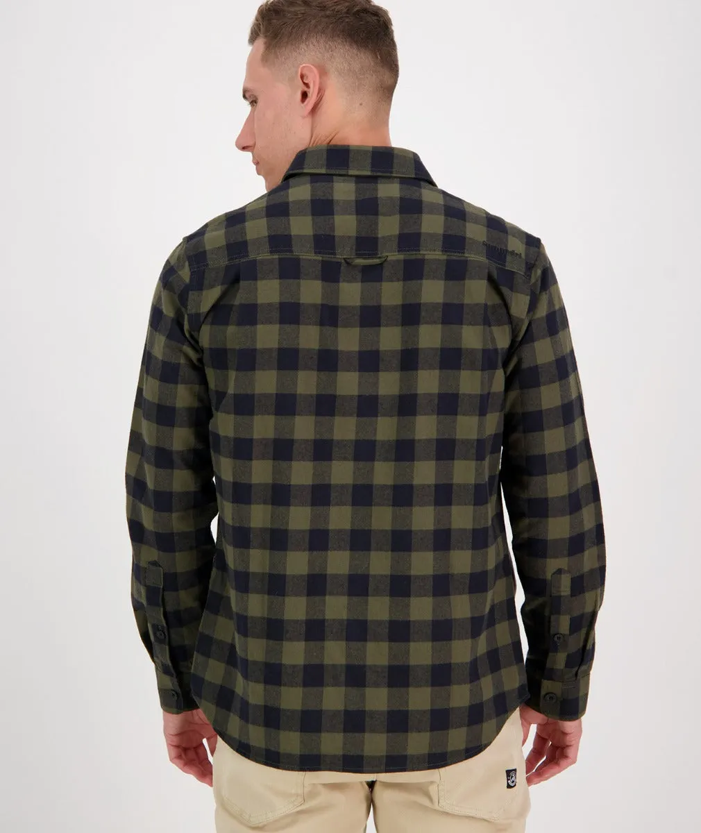 Swanndri - Taranaki Tailor Shirt - Olive Navy