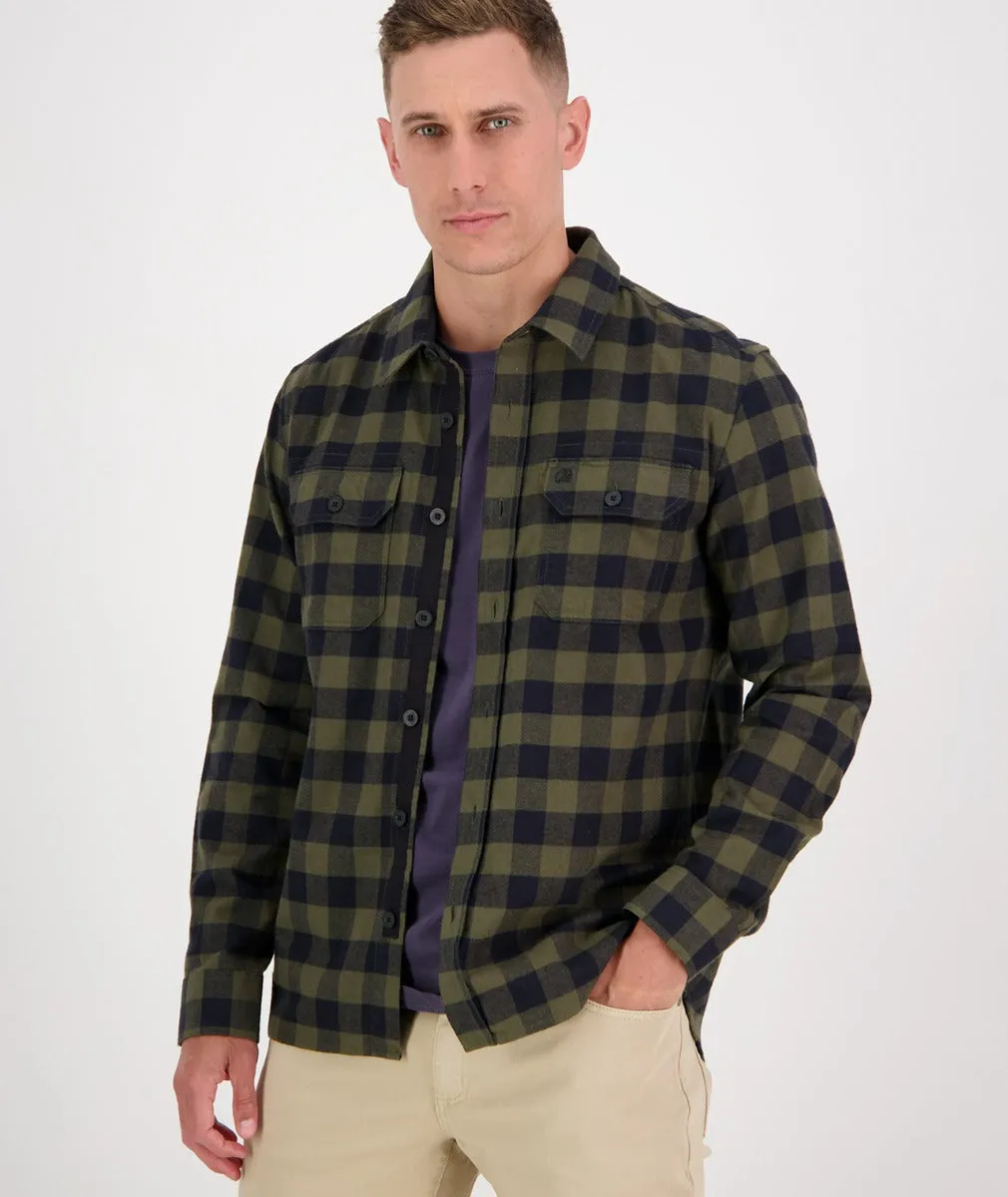 Swanndri - Taranaki Tailor Shirt - Olive Navy