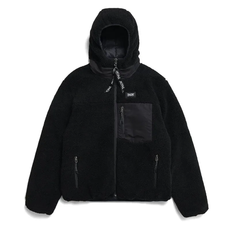 Taion Down Boa Reversible Hoodie Black / Black