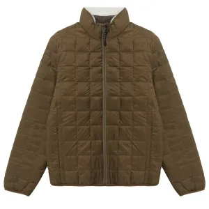 Taion Womens Down Boa Reversible Jacket Olive / Ivory
