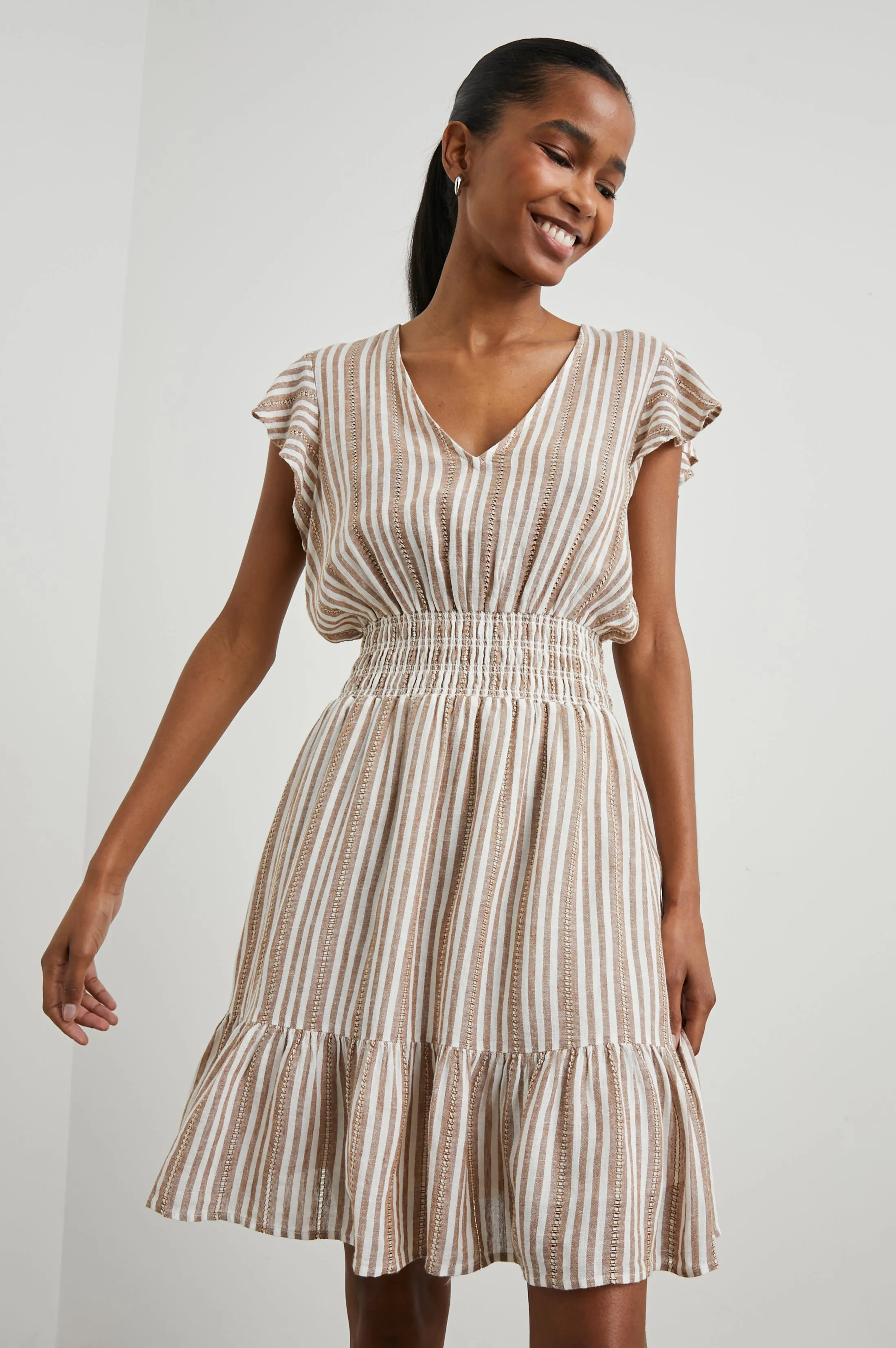 TARA DRESS - PALO SANTO STRIPE Rails