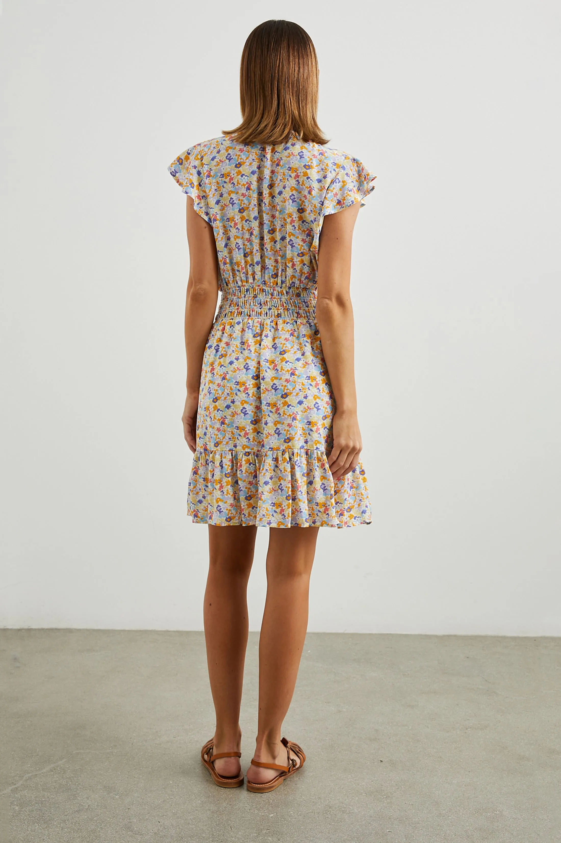 TARA DRESS - PAPAYA FLOWERS Rails