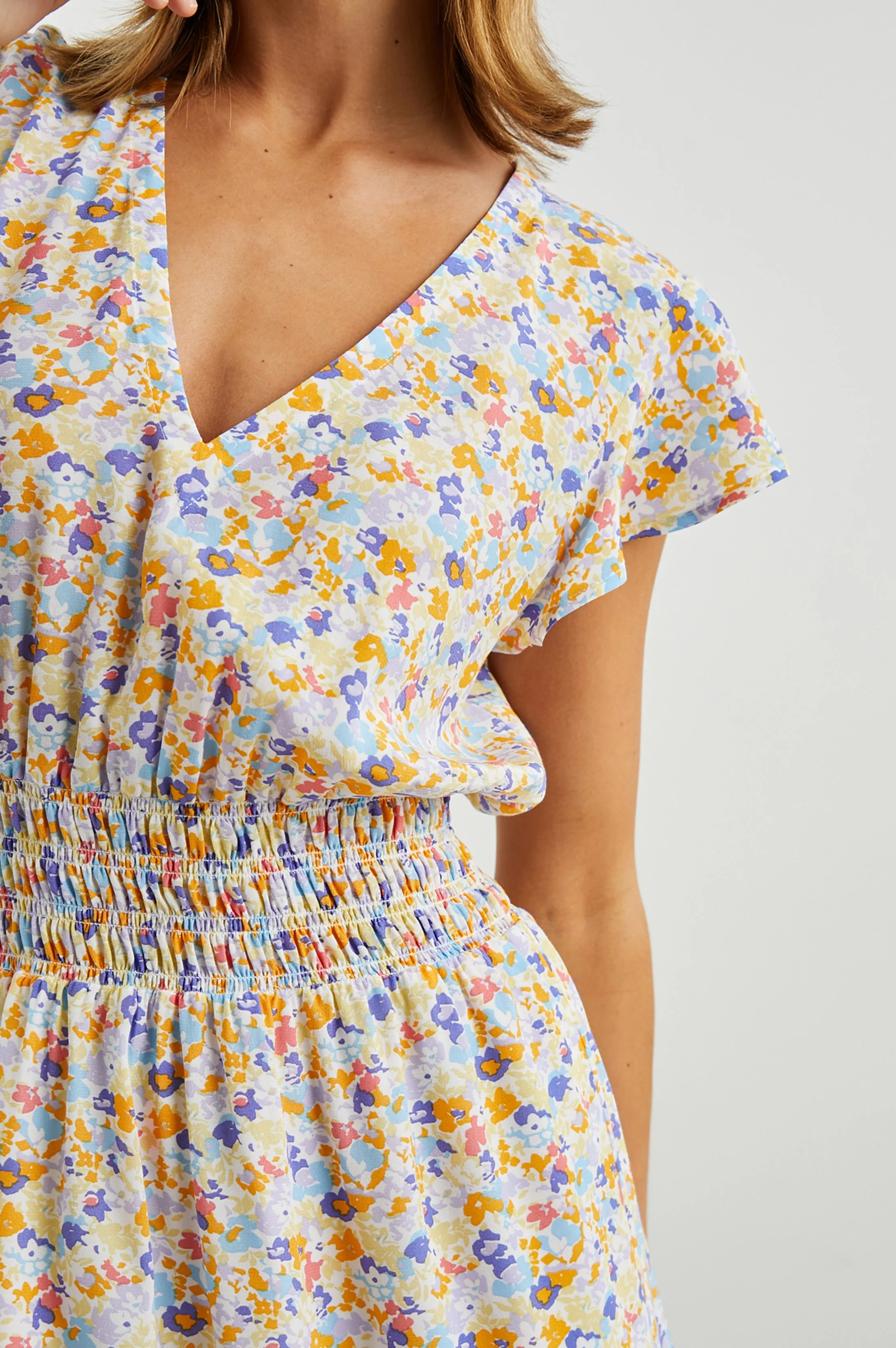 TARA DRESS - PAPAYA FLOWERS Rails