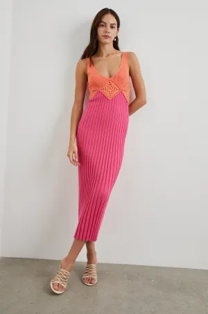 TARYN DRESS - PAPAYA COLORBLOCK Rails