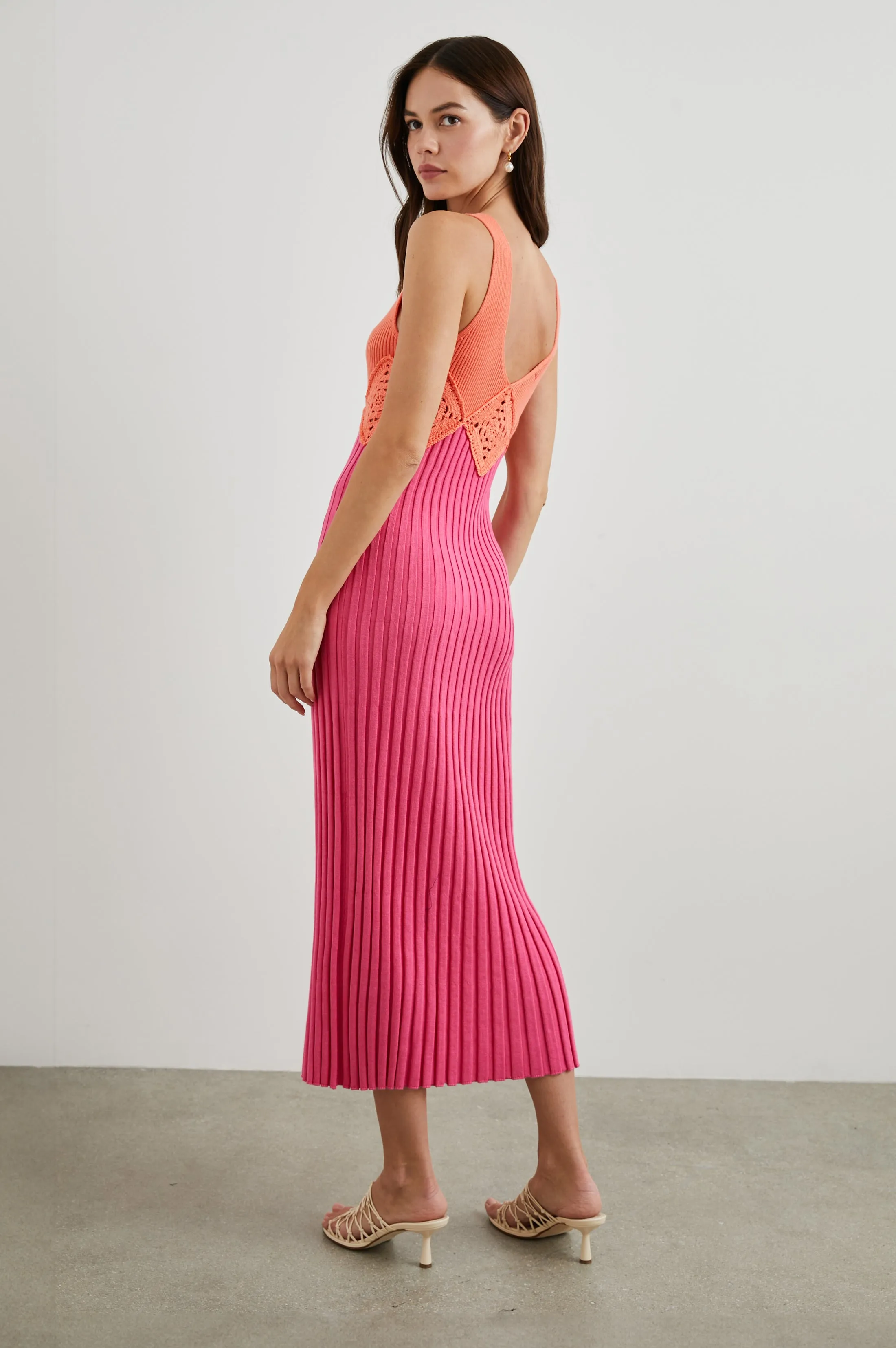 TARYN DRESS - PAPAYA COLORBLOCK Rails