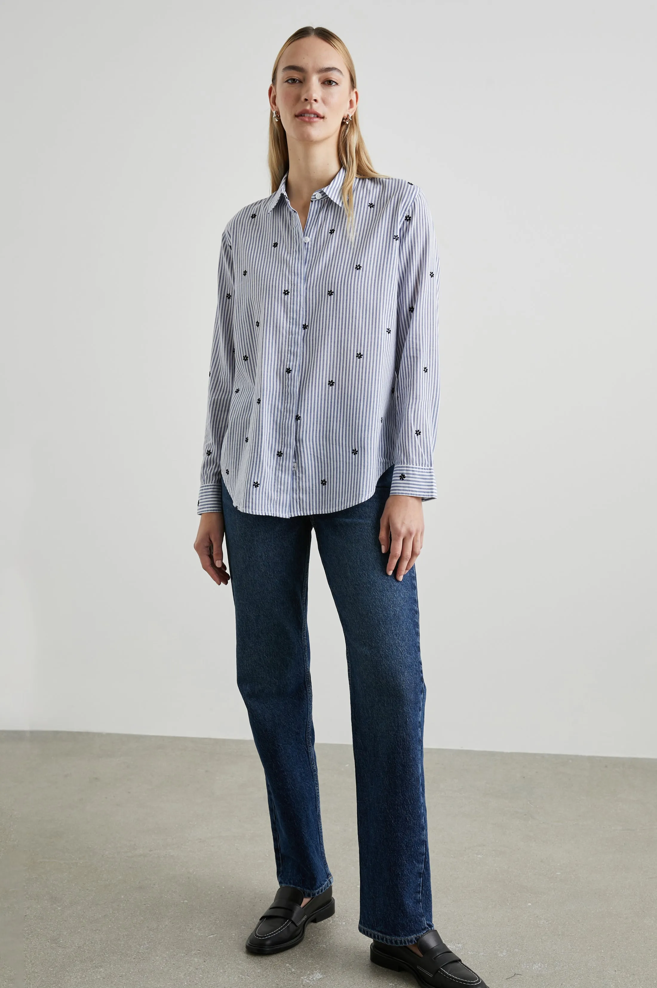 TAYLOR SHIRT - FLOCKED DAISIES Rails
