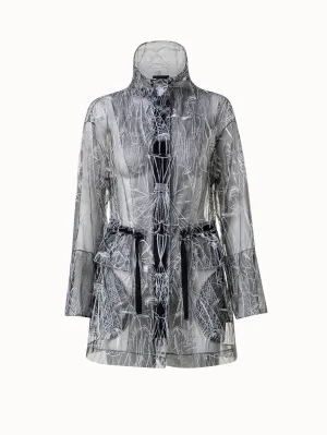 Techno Tulle Parka with Croquis Embroidery Akris