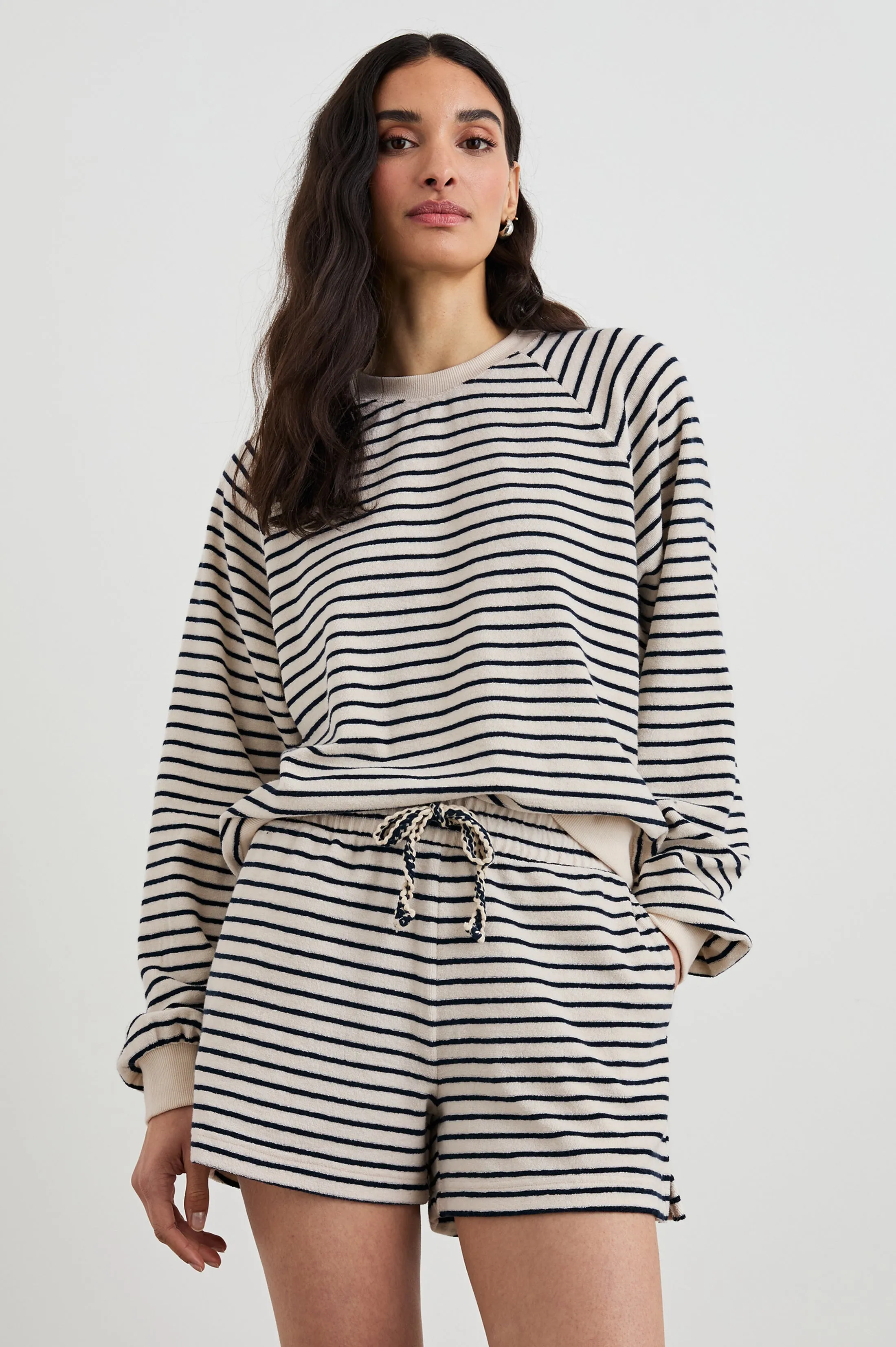 TEDDY SHORT - SAILOR STRIPE TERRY TOWEL Rails