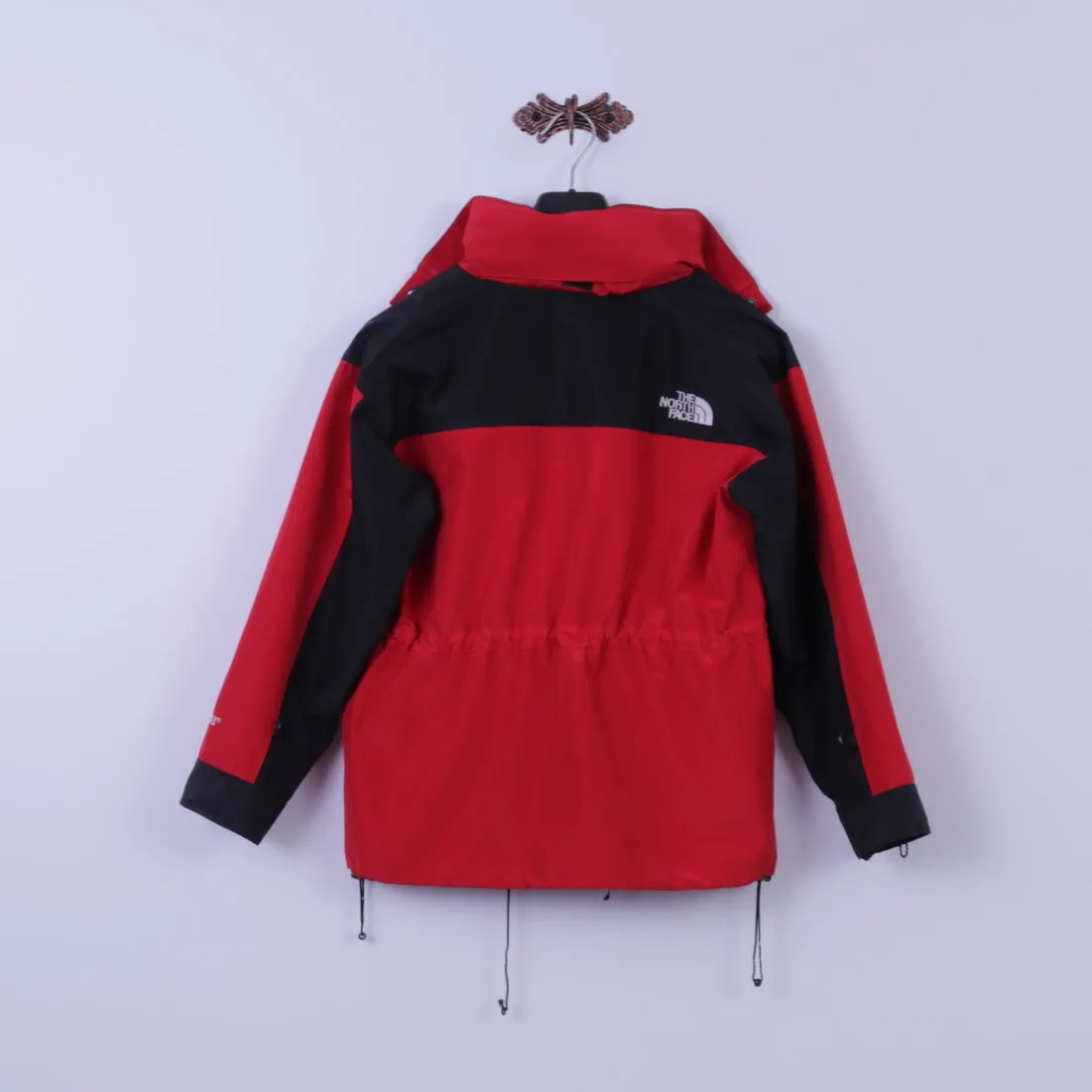 The North Face Womens XL (S) Jacket Red Nylon Zip Up Hooded Outdoor Mountain Top