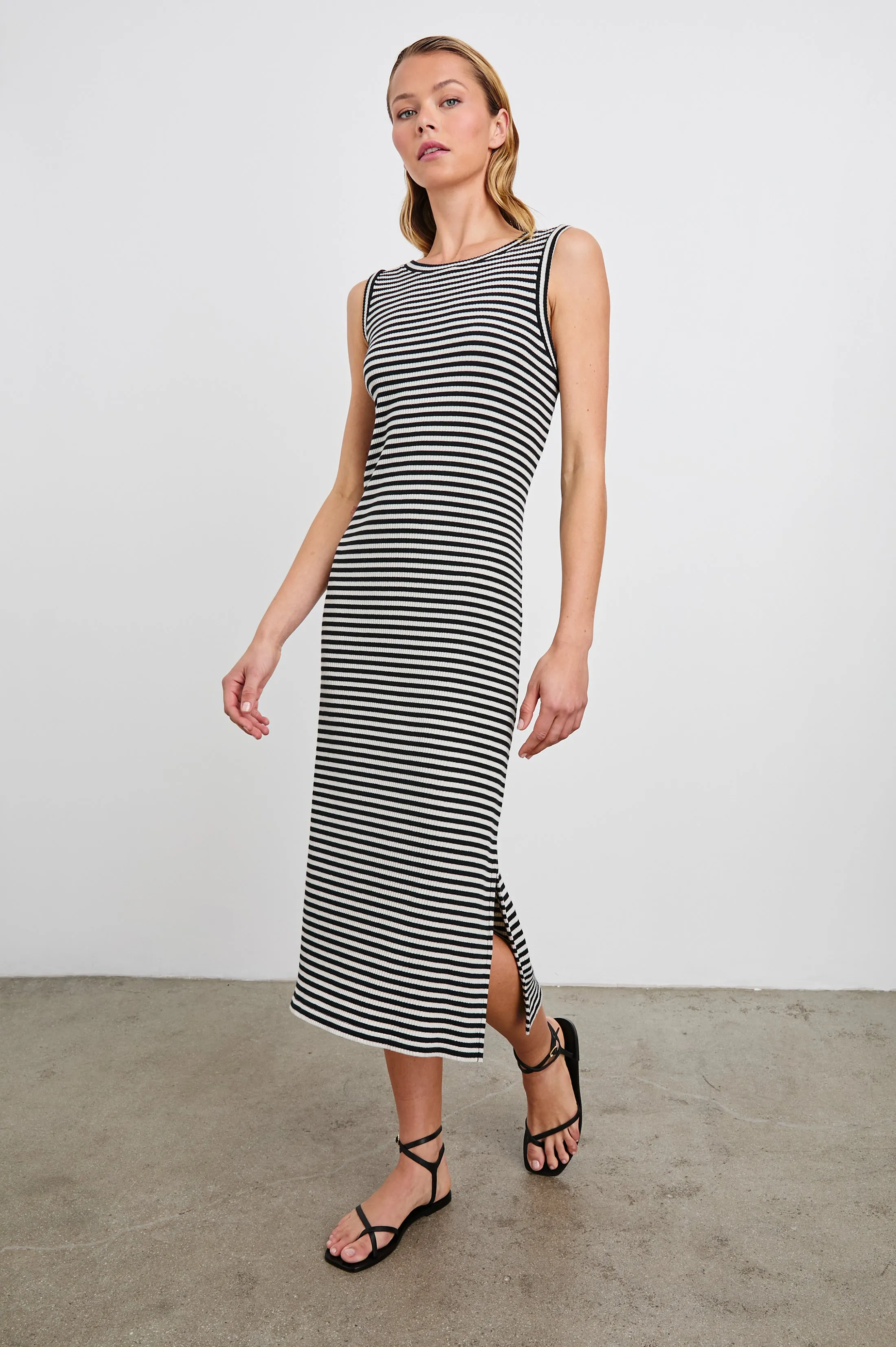 THE TANK DRESS - BLACK BIRCH STRIPE Rails