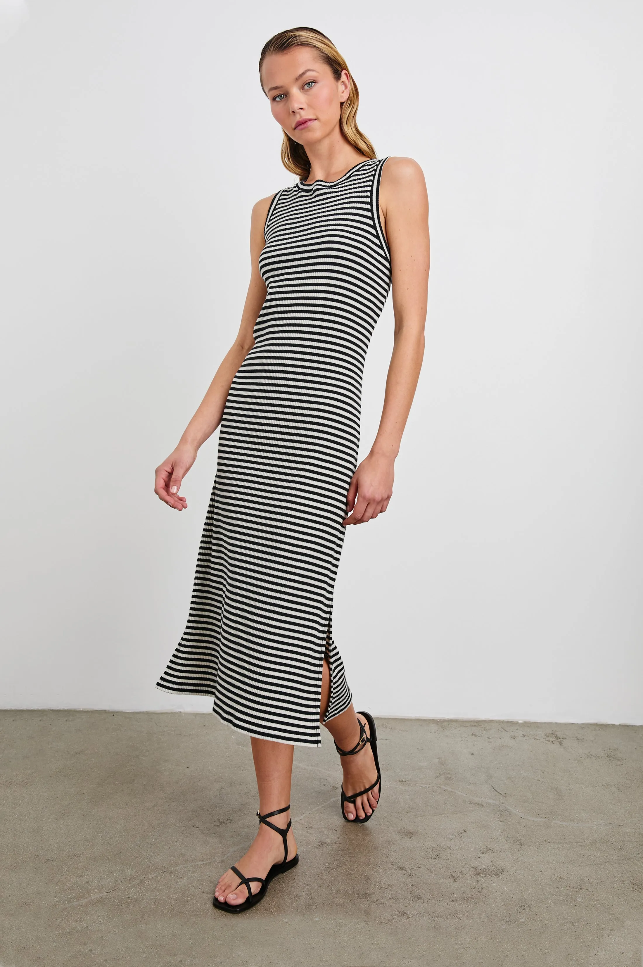 THE TANK DRESS - BLACK BIRCH STRIPE Rails