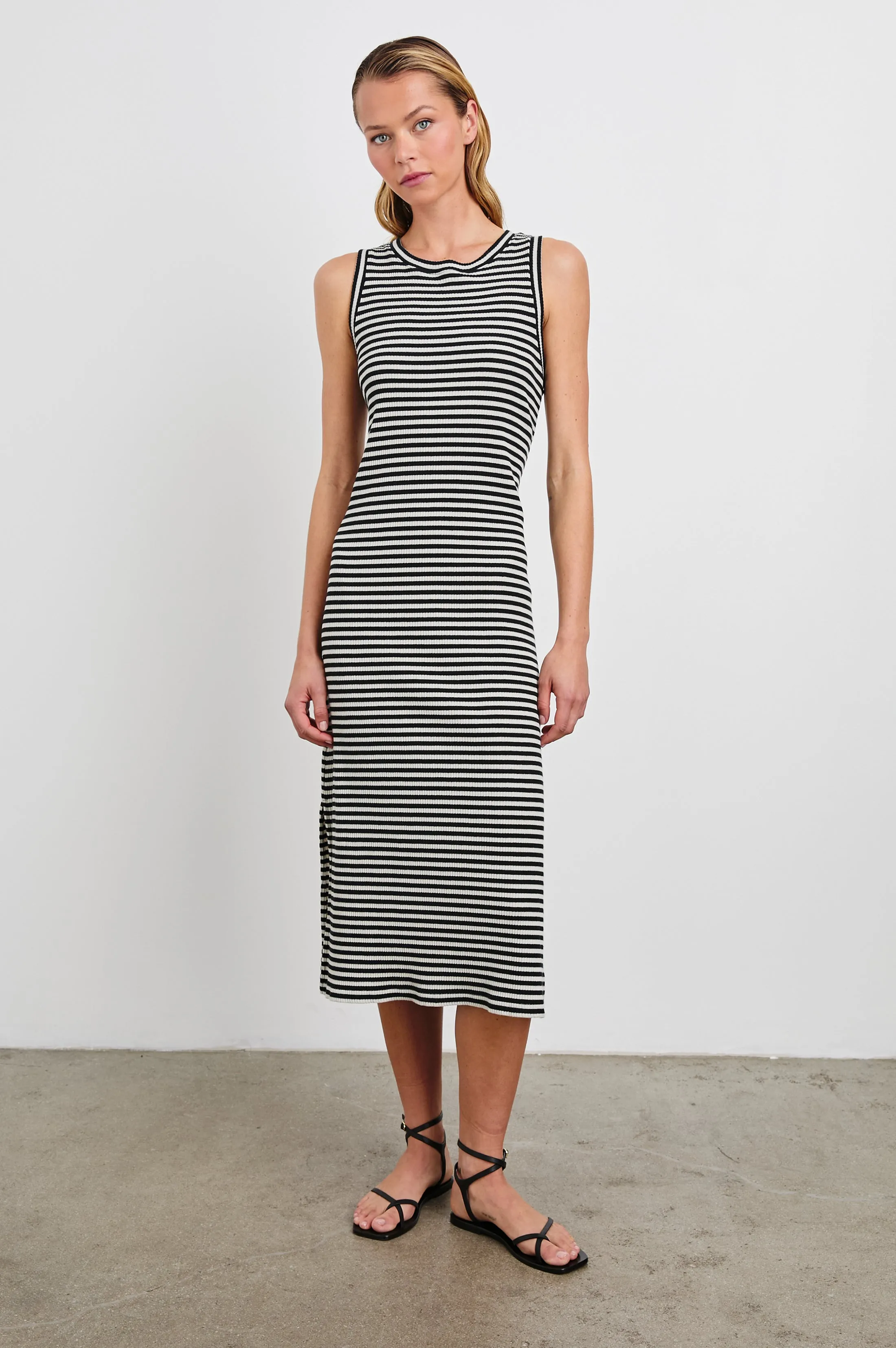 THE TANK DRESS - BLACK BIRCH STRIPE Rails