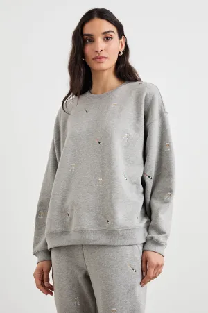 THE VARSITY SWEATSHIRT - CHAMPAGNE EMBROIDERY Rails