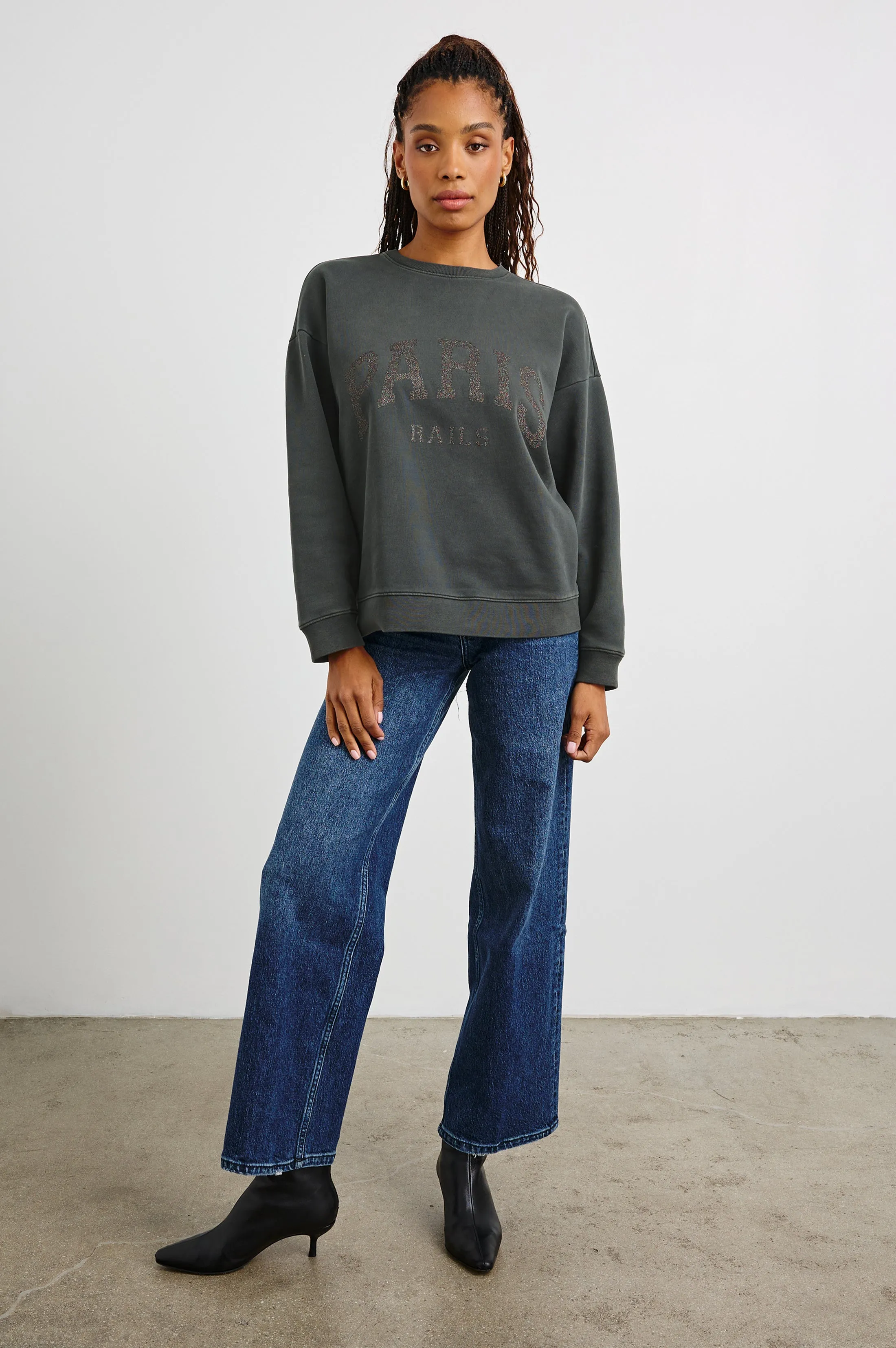 THE VARSITY SWEATSHIRT - PARIS GLITTER Rails