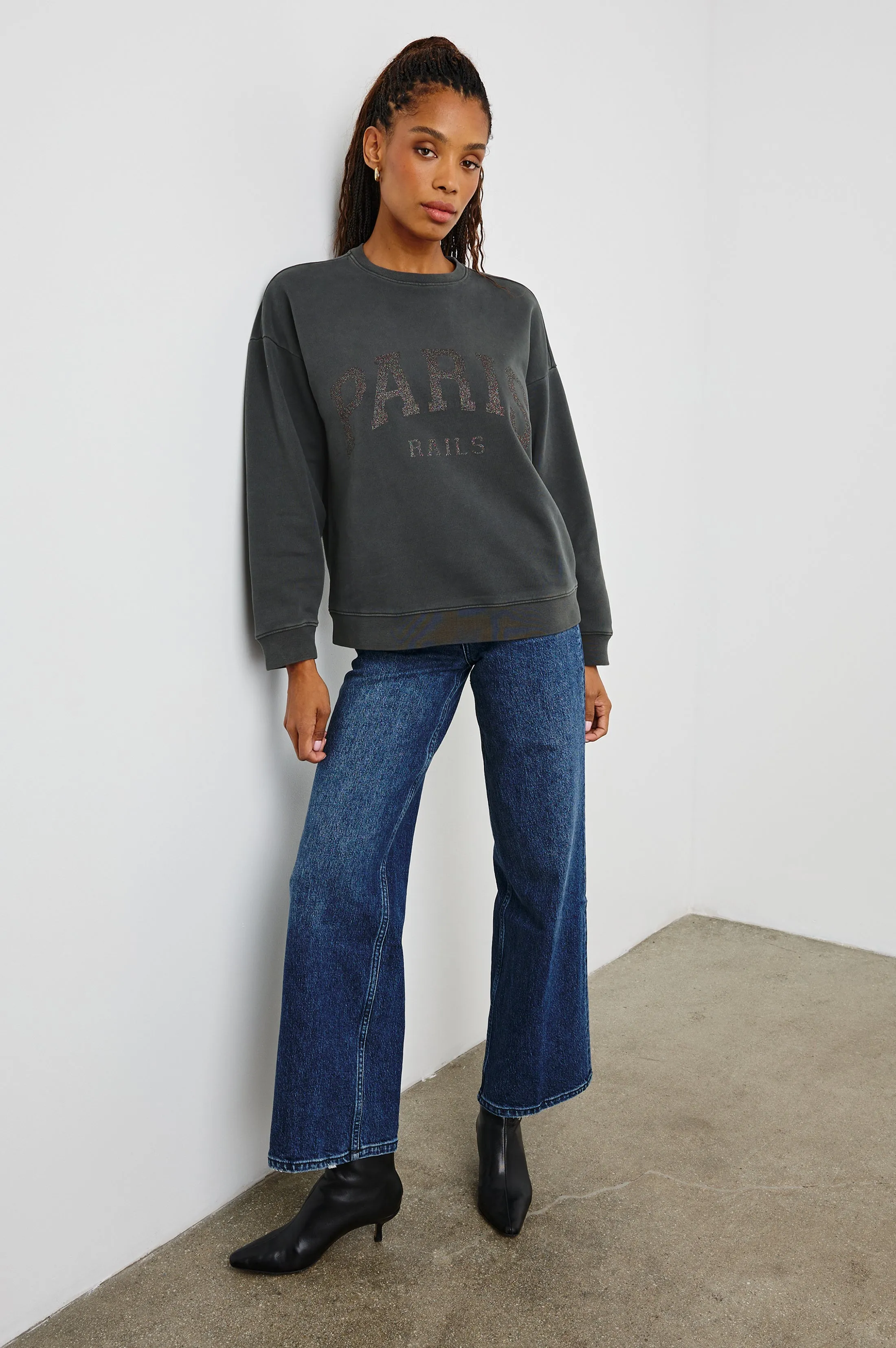 THE VARSITY SWEATSHIRT - PARIS GLITTER Rails