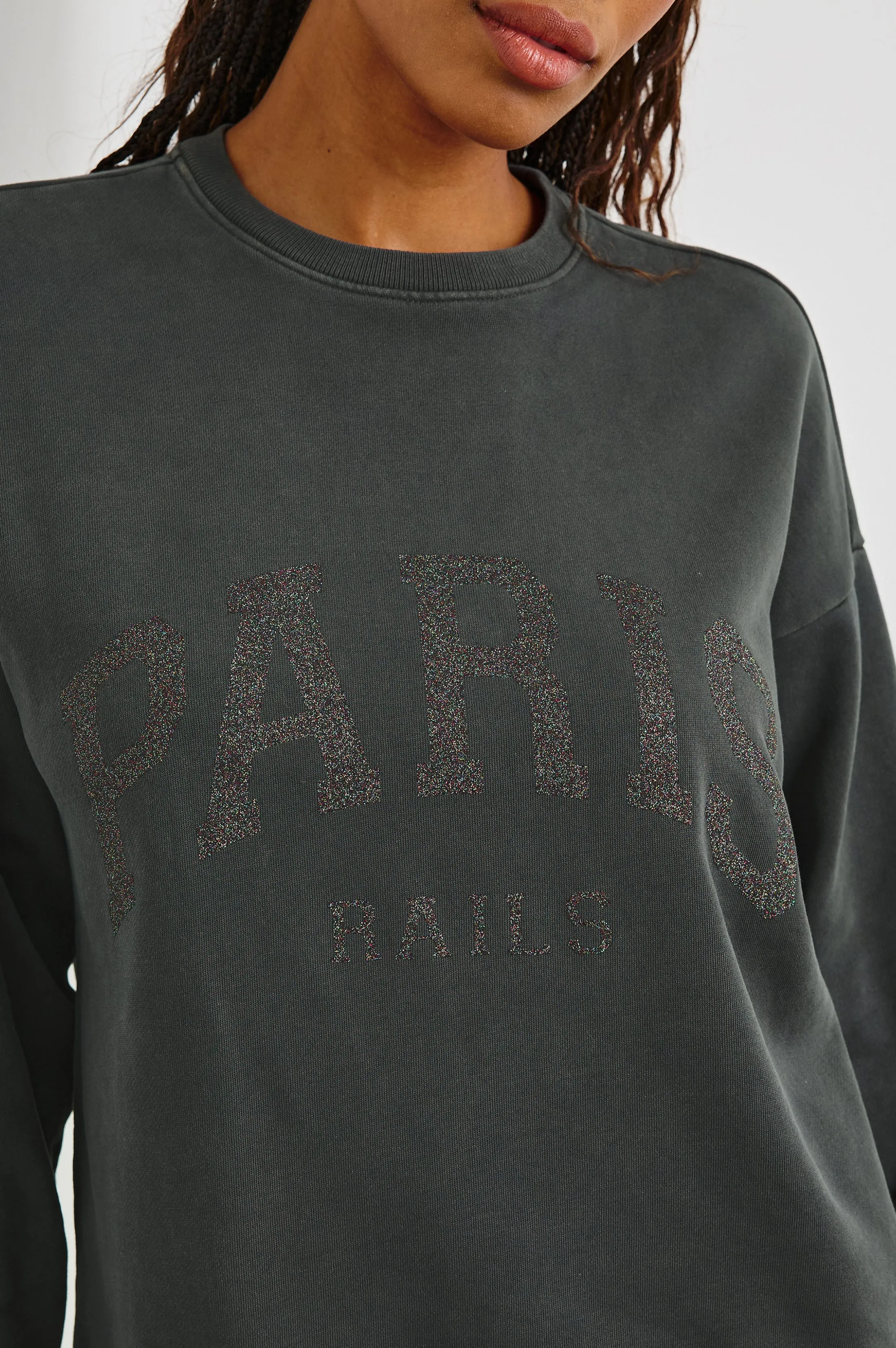 THE VARSITY SWEATSHIRT - PARIS GLITTER Rails