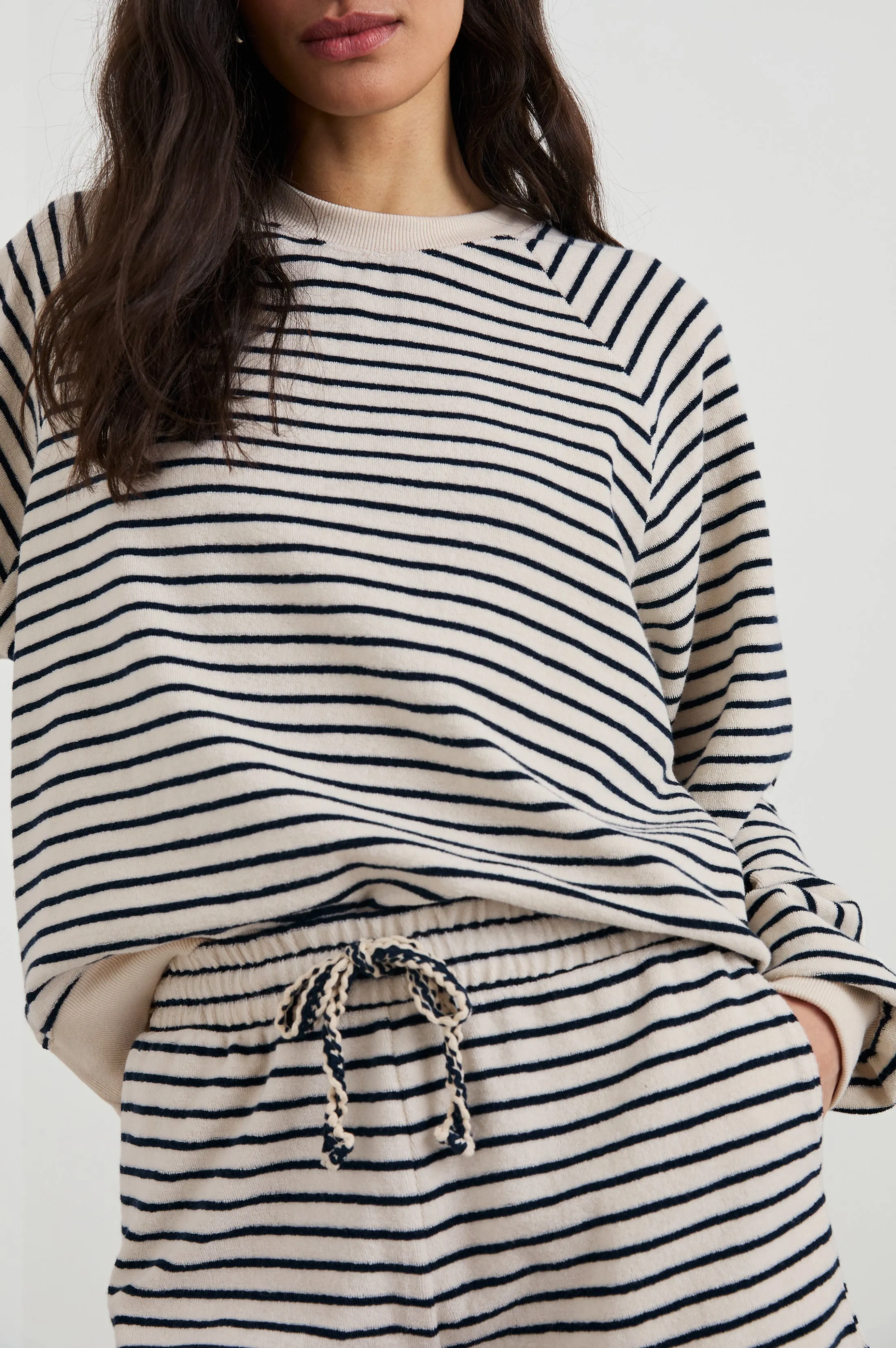THERON SWEATSHIRT - SAILOR STRIPE TERRY TOWEL Rails
