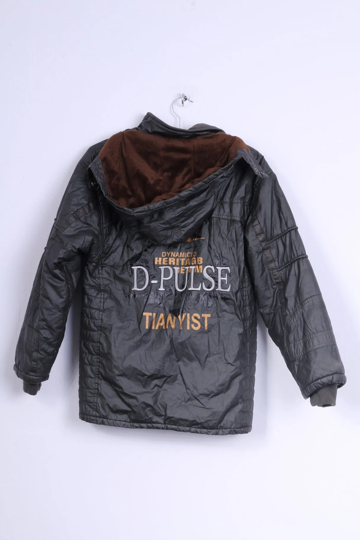 TIANYI SH.T Womens 2 M Jacket Brown Quilted Hooded Vogue DRT Ski