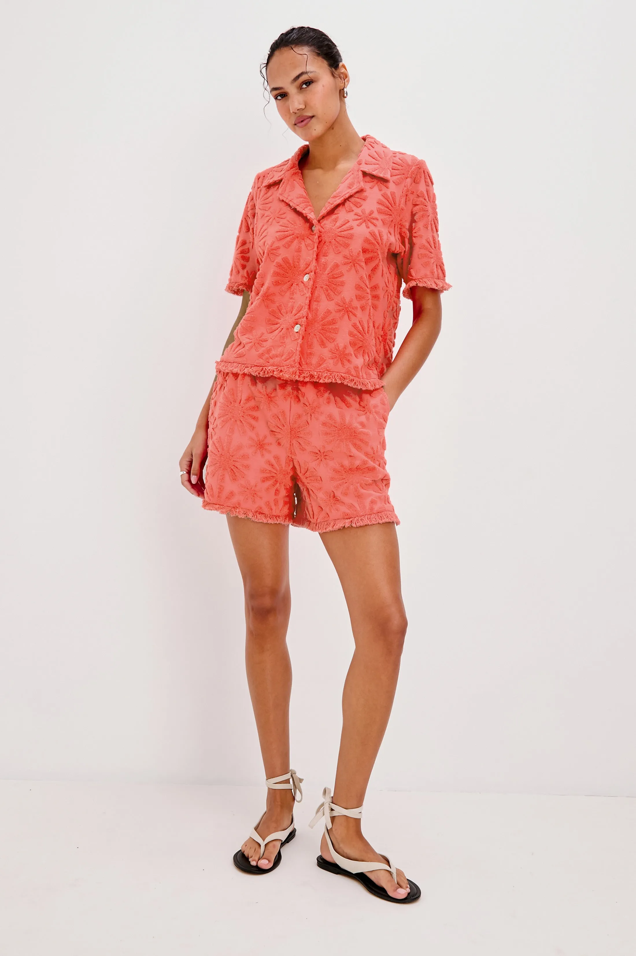 TIFF SHIRT - RED SUNBURST JACQUARD Rails