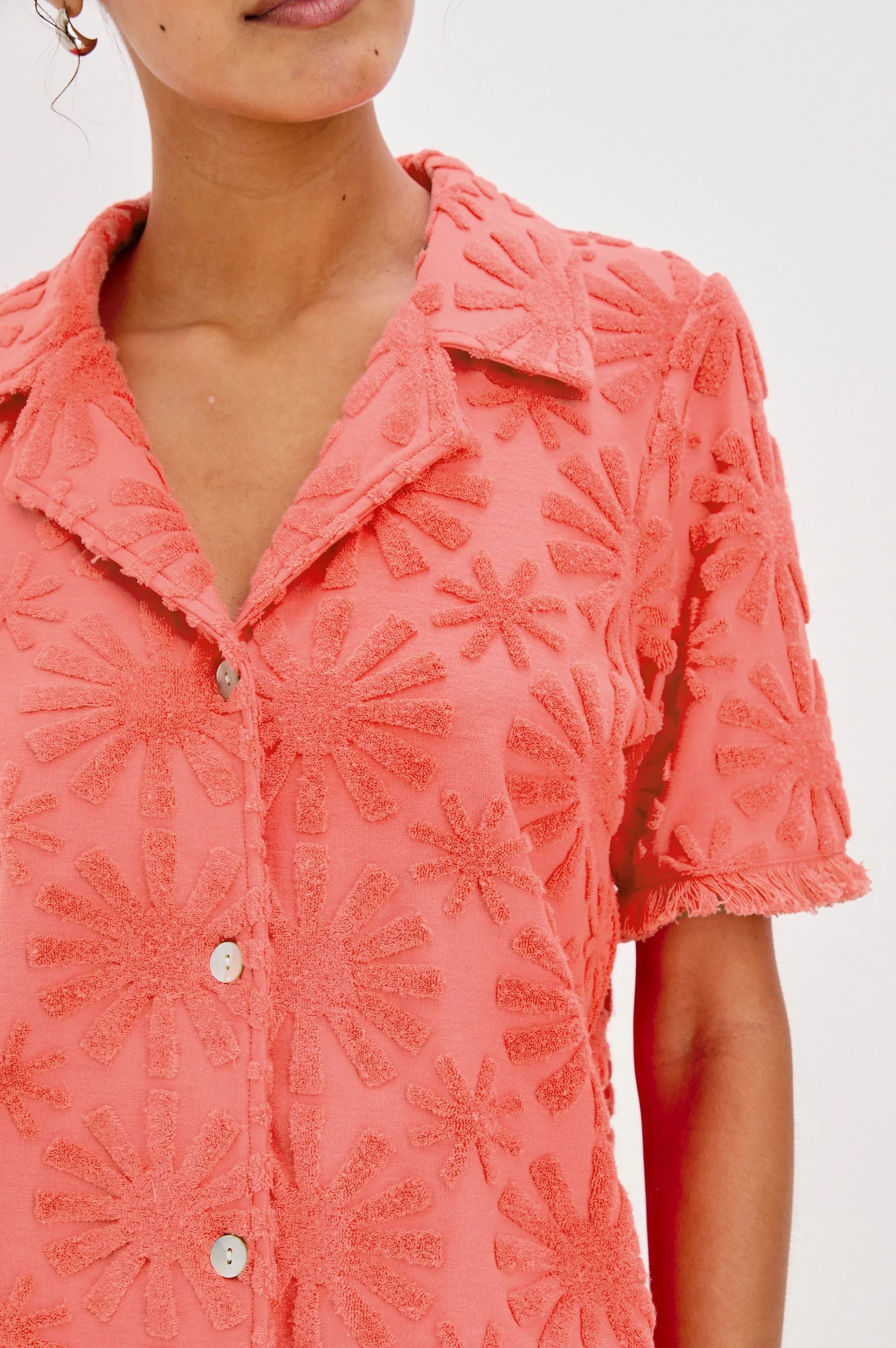 TIFF SHIRT - RED SUNBURST JACQUARD Rails