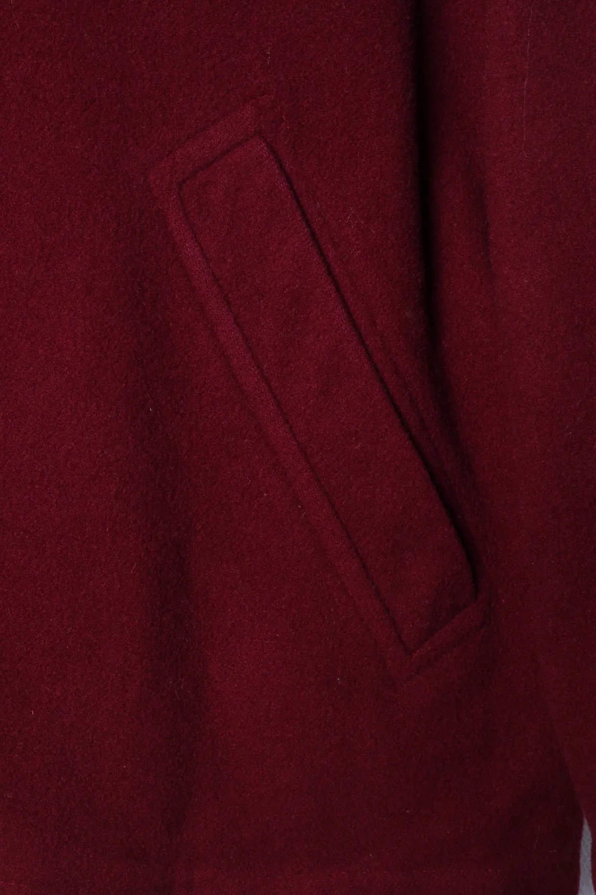 Tom Wolfe London Womens S Jacket Maroon Wool Zip Up Oversize Casual Top