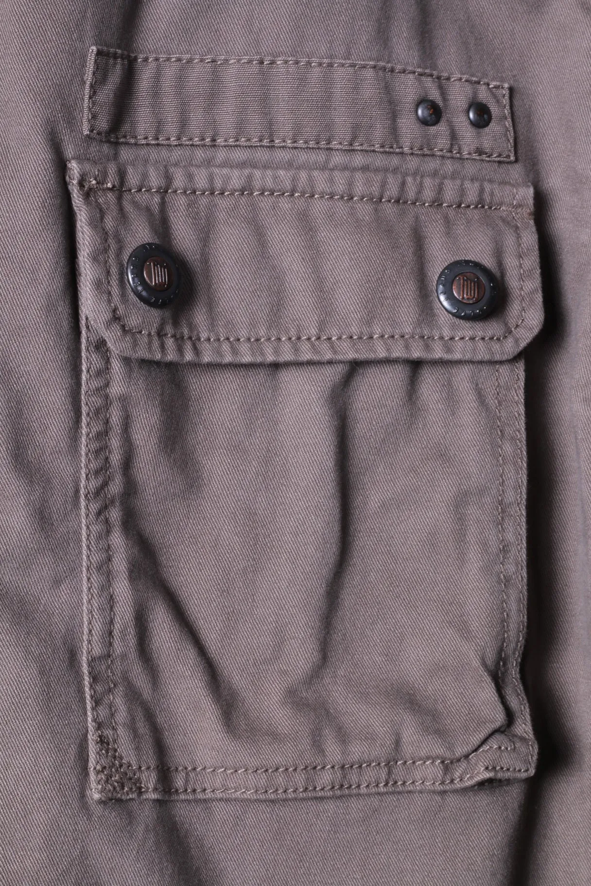 Tom Wolfe Mens XXL Jacket Khaki Cotton Full Zipper Multi Pockets Military Top