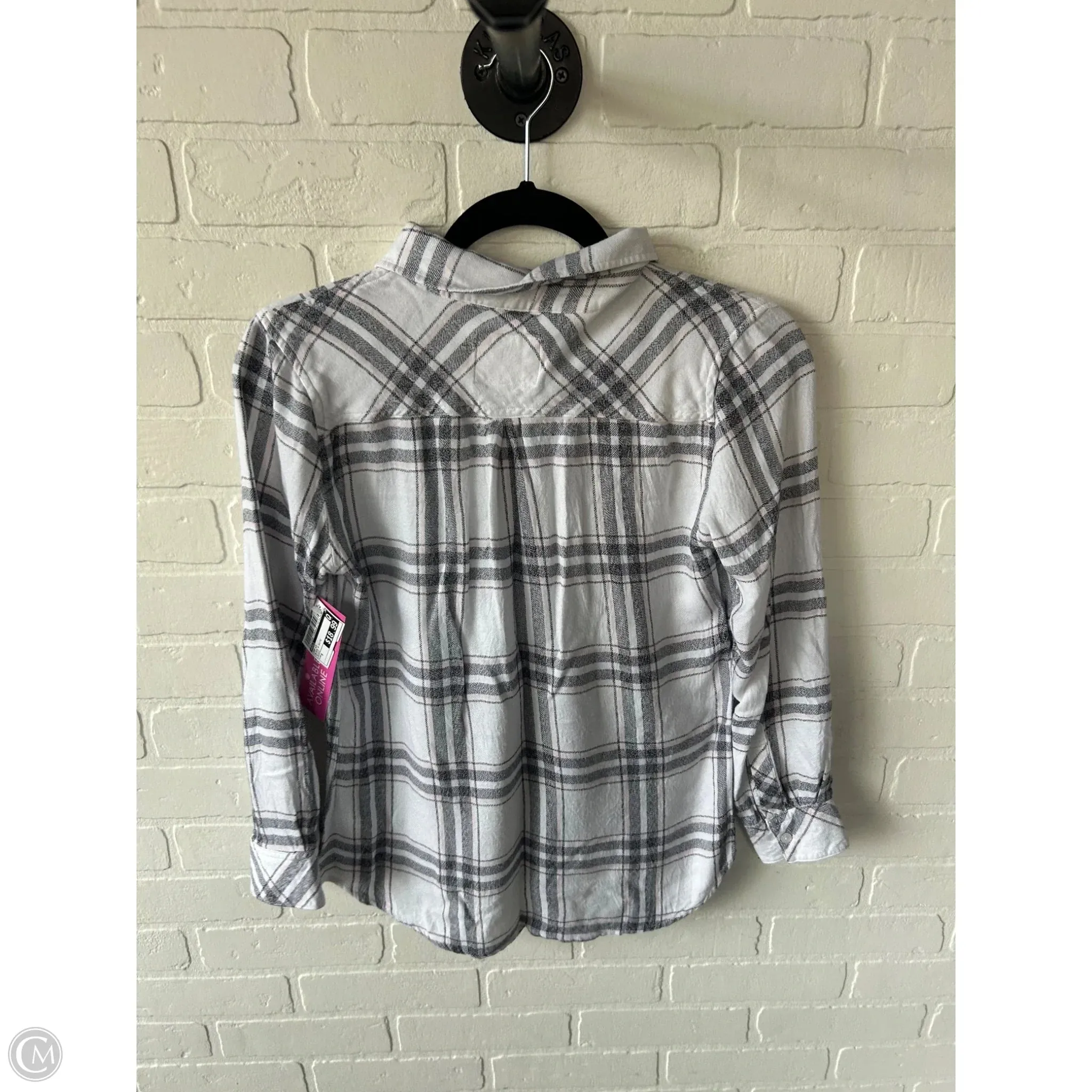 Top Long Sleeve By Rails In Black & White, Size: S